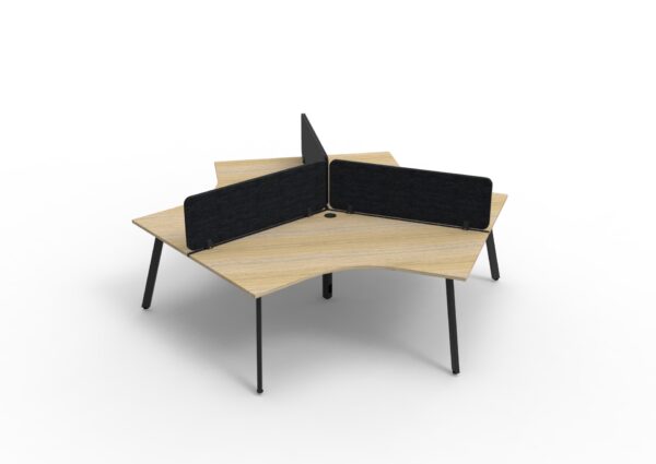 Deluxe Infinity Eternity Leg 120 Degree Workstation With Screen - Image 3