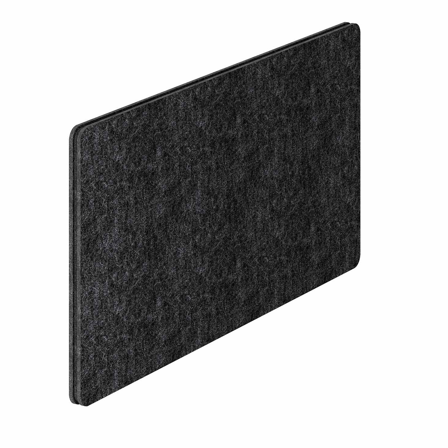 Rapidline Eco Panel Desk Mounted Screen – Black | 1500mm W x 900mm H | Pinnable Surface