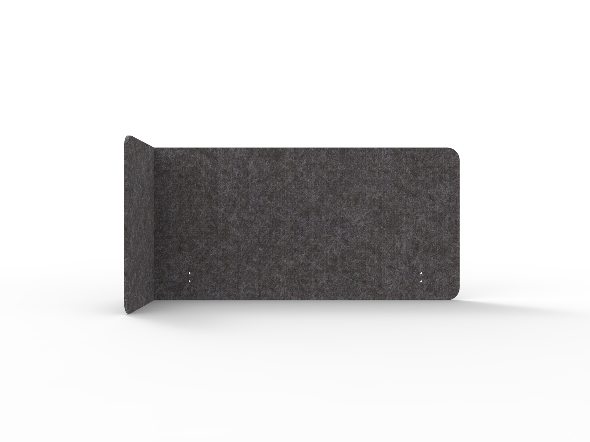 Acouline Single End Wrap Screen – Left Return | Char 040 | 1200mm Worktop | 600mm H × 12mm