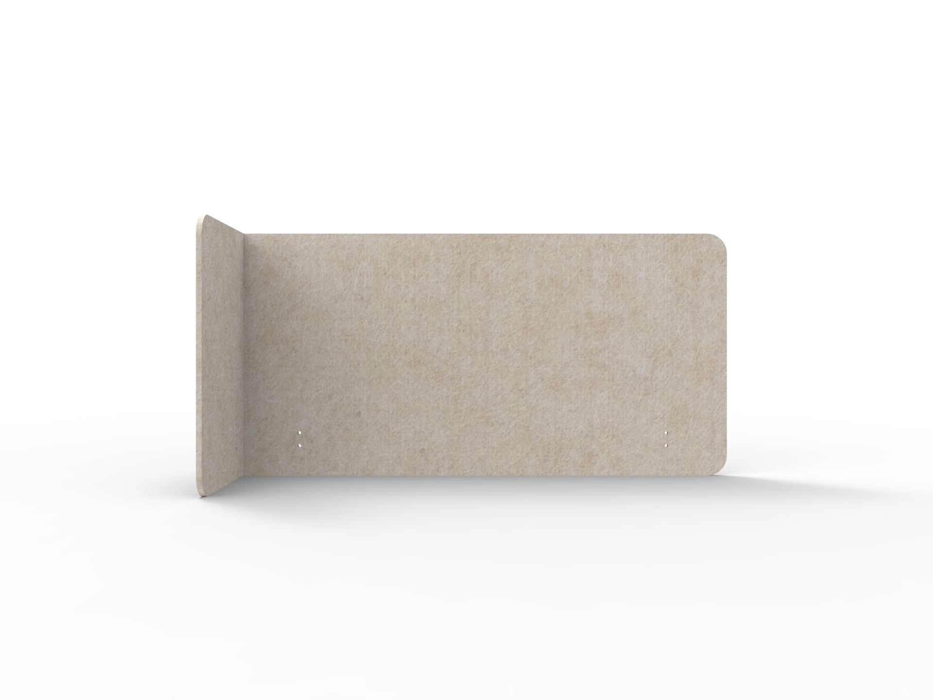 Acouline Quarter Screen – Single End Wrap Left Return – Truffle – 12mm x 600mm – Suits 1200mm Worktop