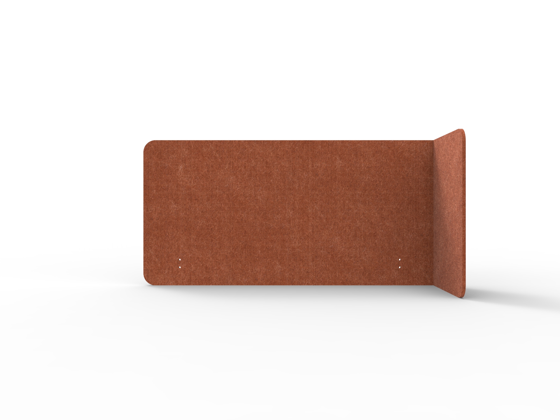 Acouline Quarter Screen – Single End Wrap Right Return | Ember 120 | 600mm H × 1600mm W | 24mm | Suits 1200mm Worktop