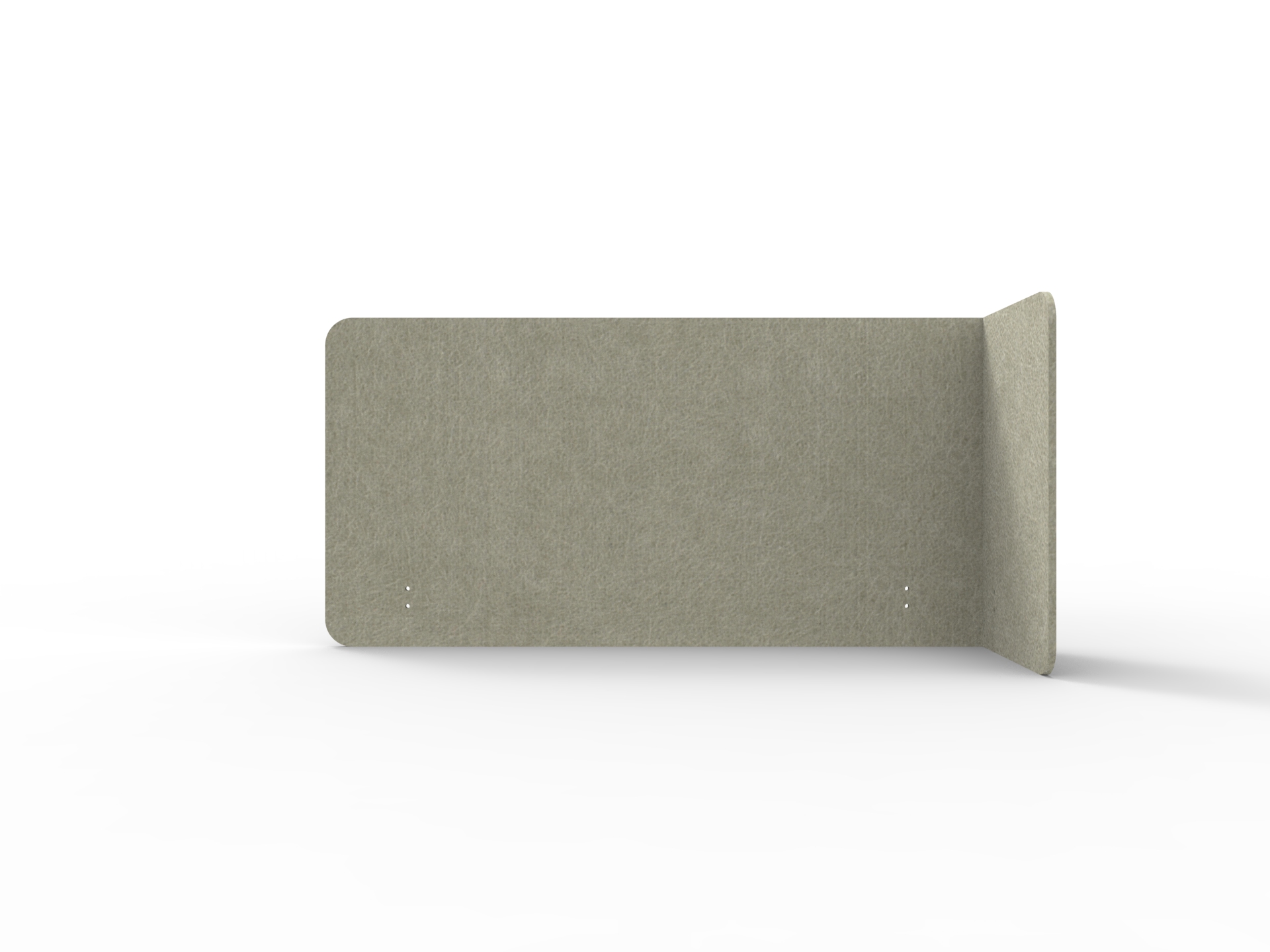 Acouline Quarter Screen – Single End Wrap Right Return | Moss 090 | 600mm H × 1600mm W | 24mm | Suits 1200mm Worktop