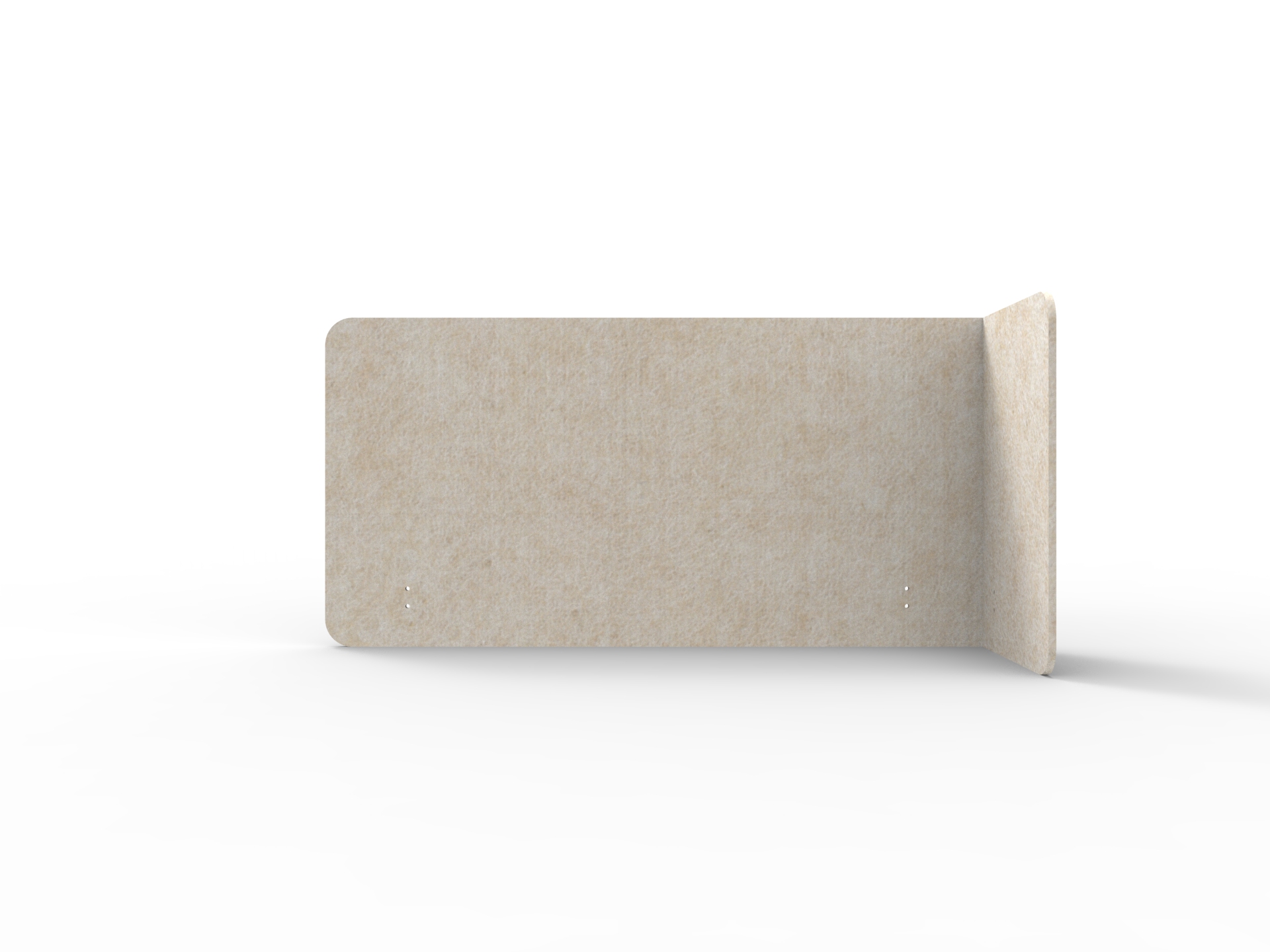 Rapidline Acouline Quarter Screen – Single End Wrap, Right Return – 24mm Thick, 600mm High, Truffle