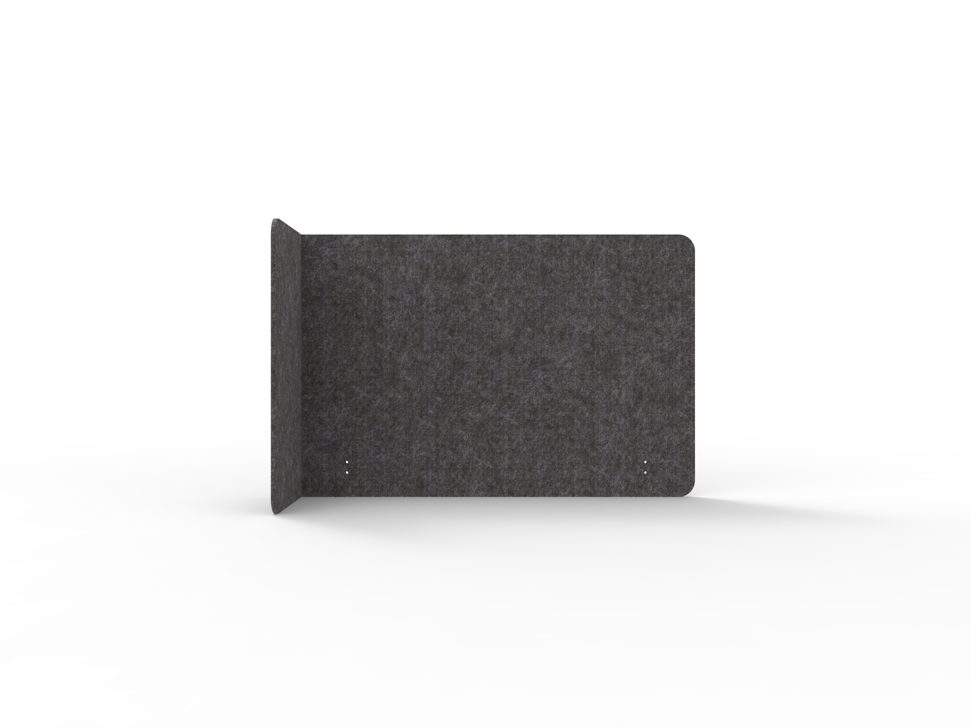 Acouline Quarter Screen – Single End Wrap, Left Return | Char 040 | 24mm Thick | 800mm H | Fits 1200mm Worktop