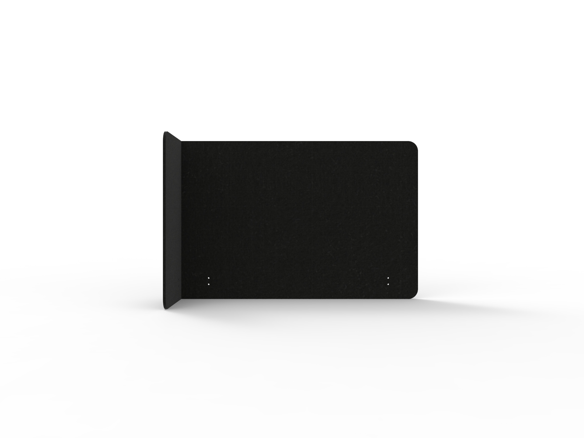 Acouline Quarter Screen – Single End Wrap, Left Return – Coal (070) | 24mm × 800mm | Fits 1200mm Worktop