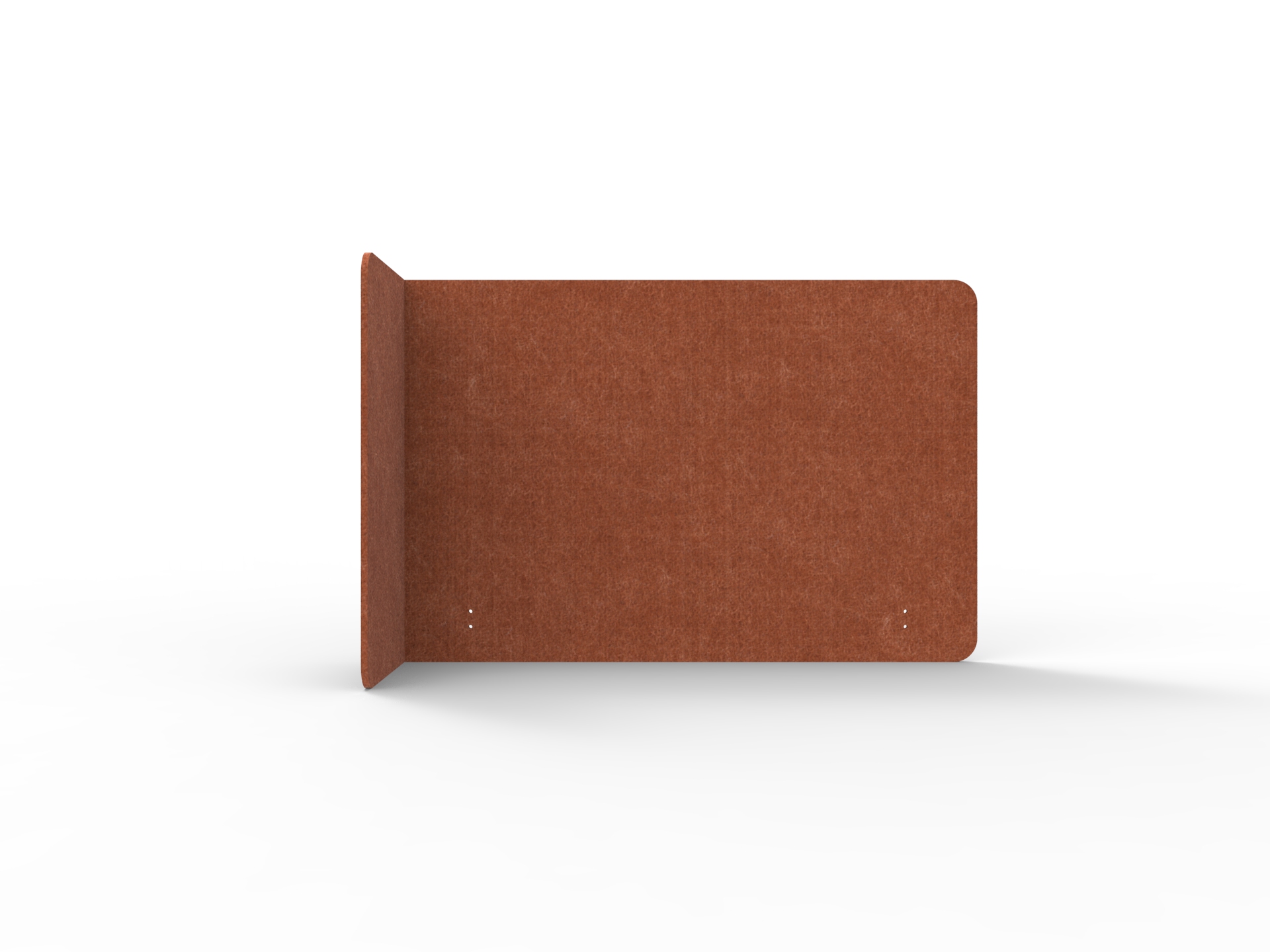 Acouline Quarter Screen – Single End Wrap, Left Return | Ember | 800mm H × 1600mm W for 1200mm Worktop