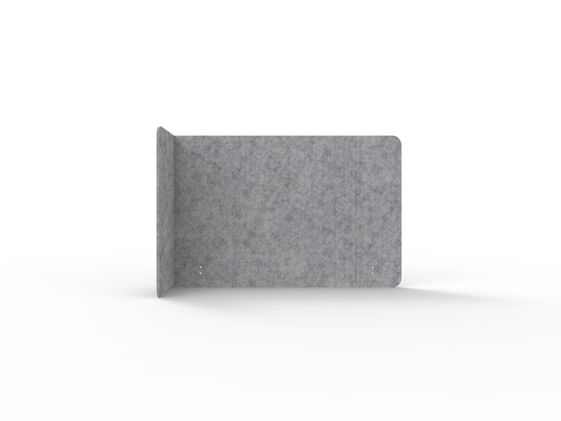 Acouline Quarter Screen – Single End Wrap, Left Return | Flint 030 | 24mm Thick | 800mm H | Fits 1200mm Worktop