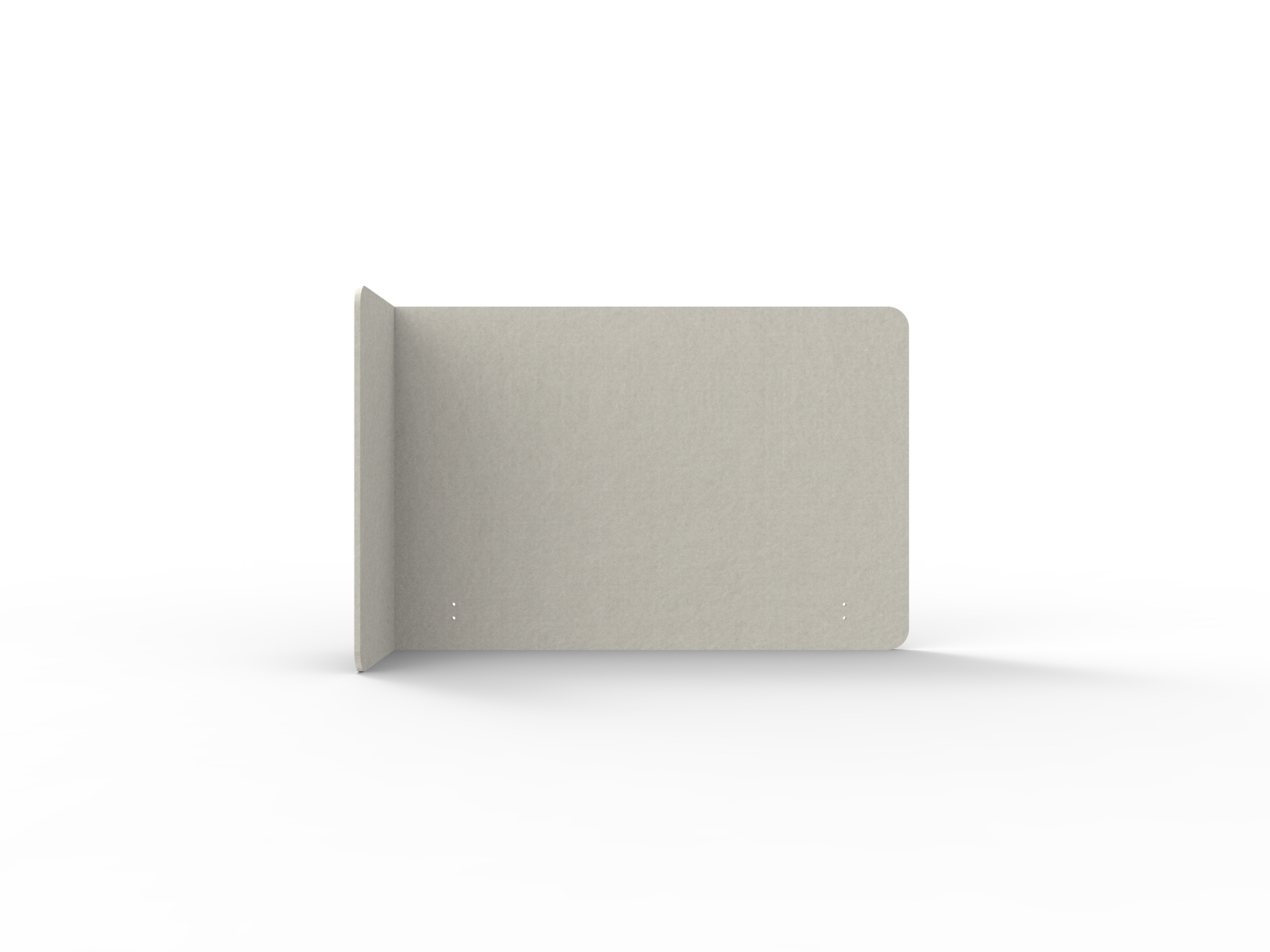 Acouline Quarter Screen – Single End Wrap, Left Return | Frost | 12mm | 800mm H | Suits 1200mm Worktop