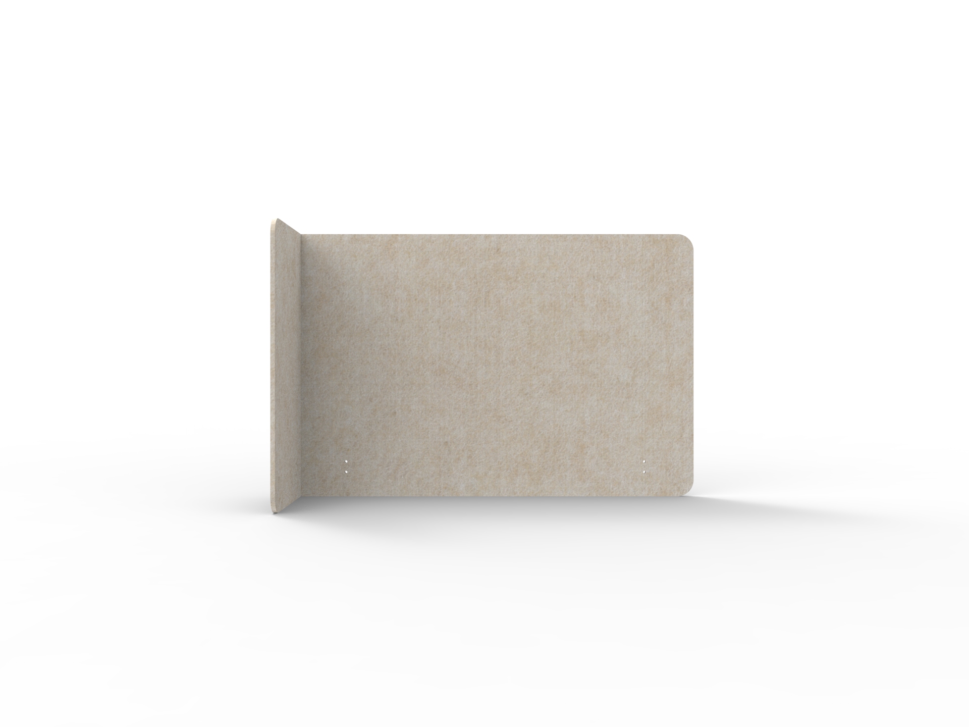Acouline Quarter Screen – Single End Wrap, Left Return – Truffle (080) | 24mm × 800mm | Fits 1200mm Worktop