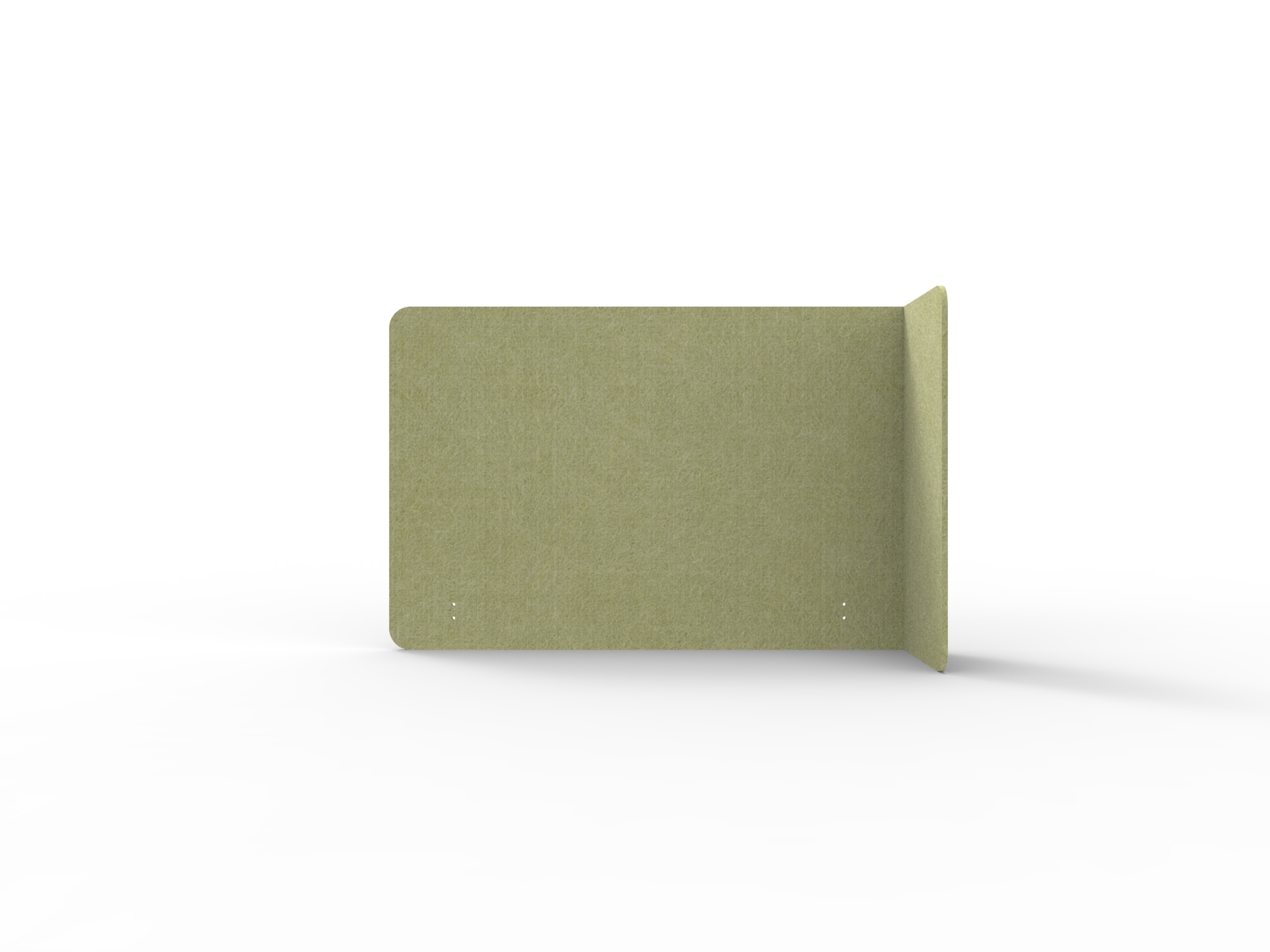 Rapidline Acouline Quarter Screen – Single End Wrap, Right Return | Fern 420, 24mm, 800mm H, 1200mm Worktop