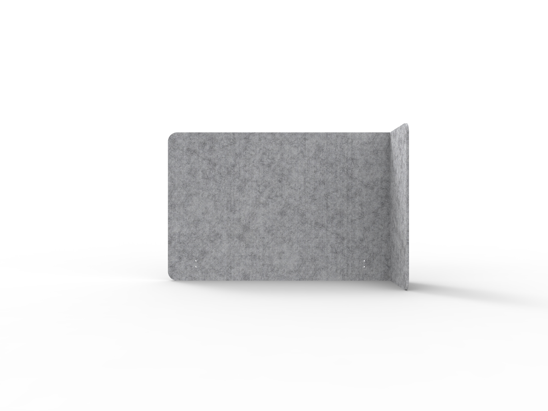 Rapidline Acouline Quarter Screen – Single End Wrap, Right Return | Flint 030 | 12mm Thick | 800mm H × 1600mm W (Suits 1200mm Worktop)