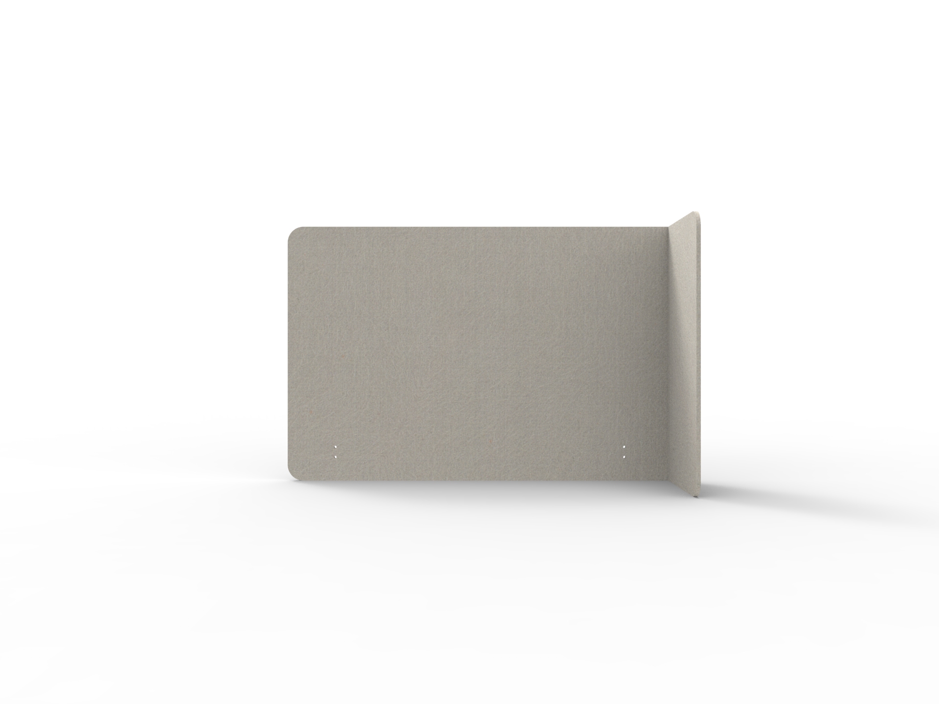 Rapidline Acouline Quarter Screen – Single End Wrap, Right Return | Mist 500, 24mm, 800mm H, 1200mm Worktop