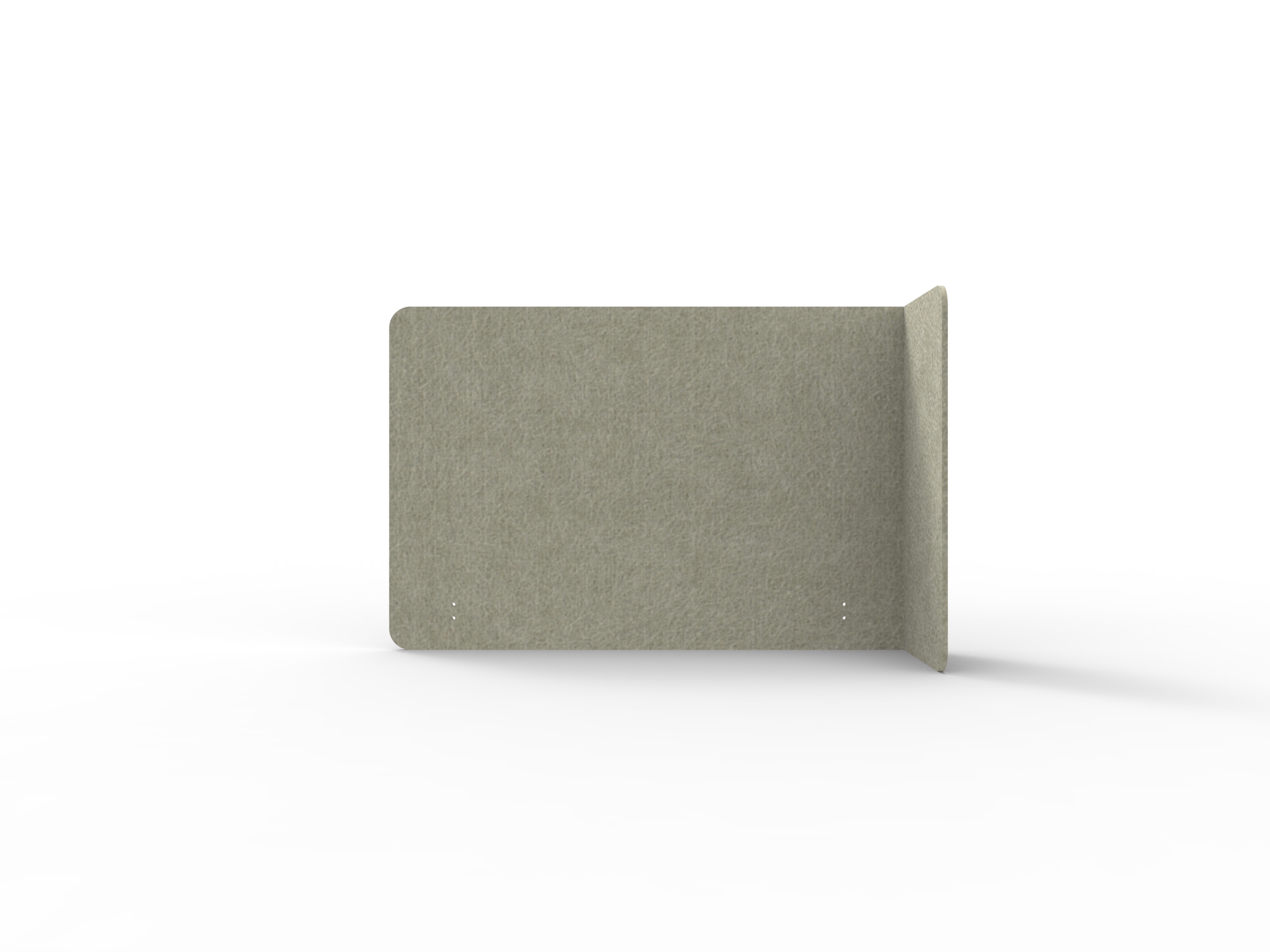 Acouline Quarter Screen – Single End Wrap Right Return | Moss | 12mm | 800mm H | Fits 1200mm Worktop