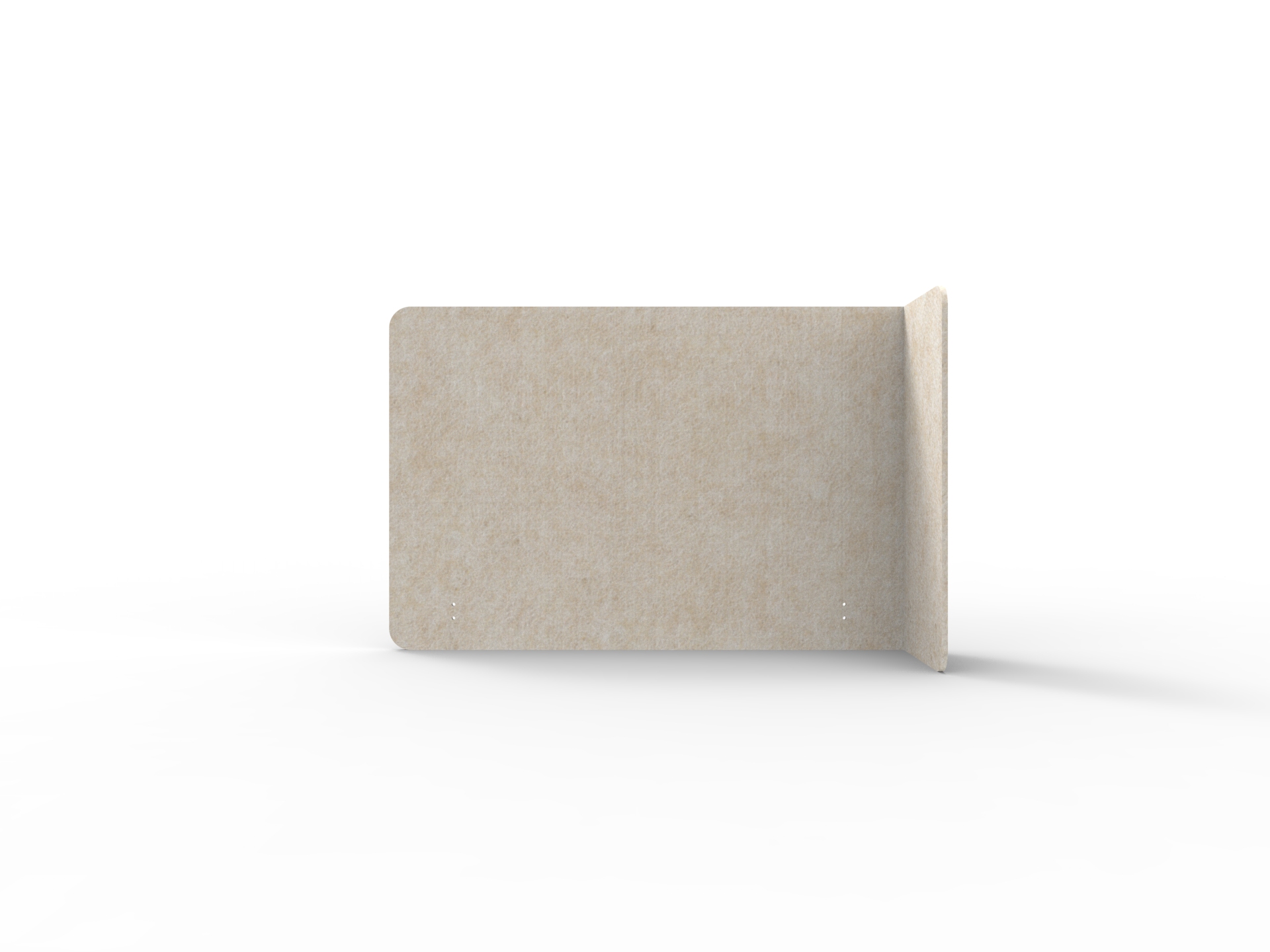 Rapidline Acouline Quarter Screen – Single End Wrap, Right Return | Truffle 080 | 12mm Thick | 800mm H × 1600mm W (Suits 1200mm Worktop)