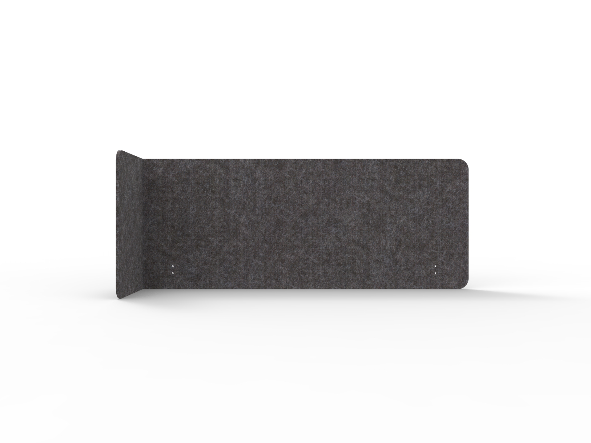 Rapidline Acouline Quarter Screen – Single End Wrap, Left Return | Char 040, 24mm, 600mm H, 1500mm Worktop