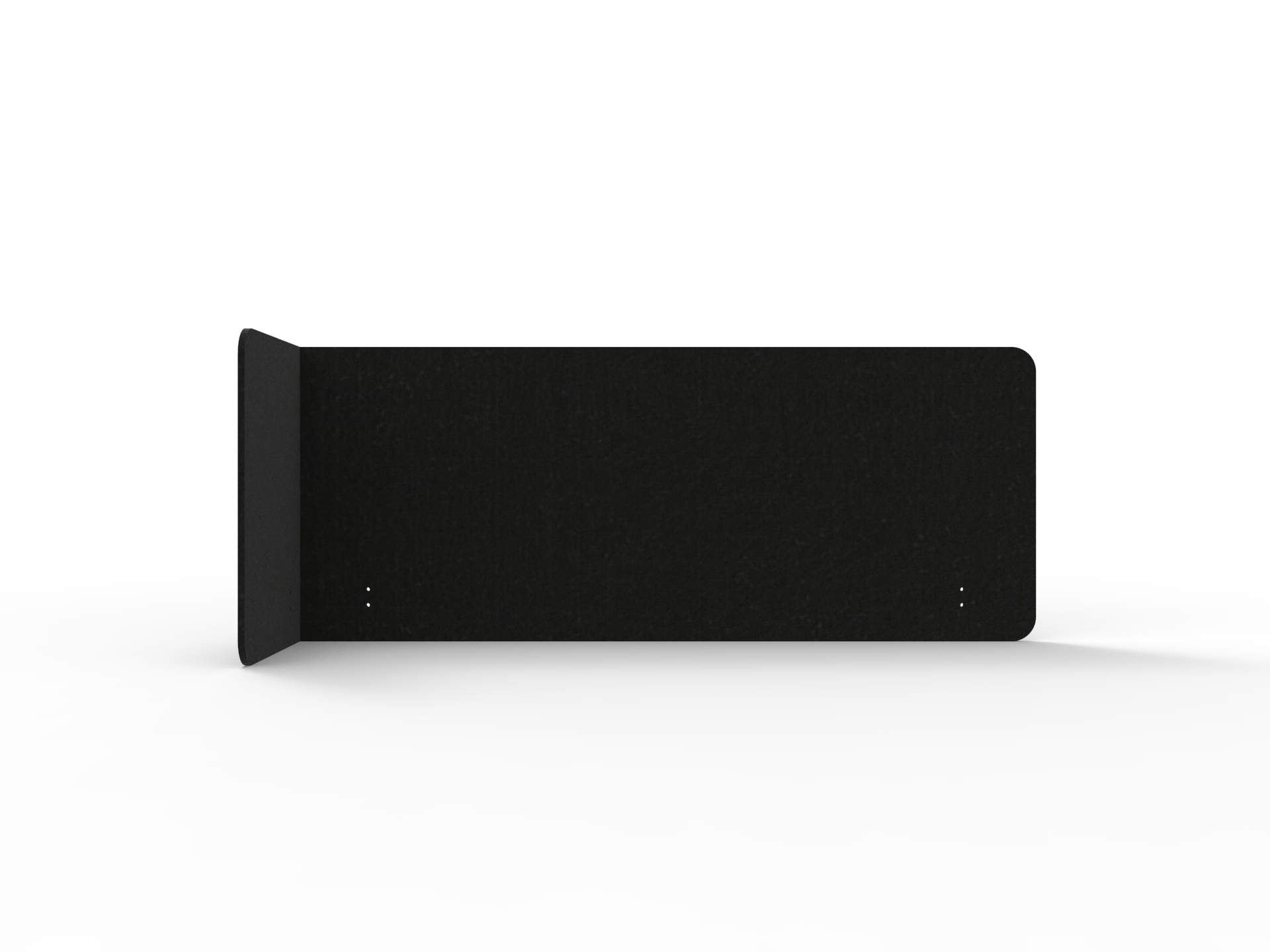Rapidline Acouline Quarter Screen – Single End Wrap Left Return | Coal | 12mm Thick | 600mm High | Suits 1500mm Worktop