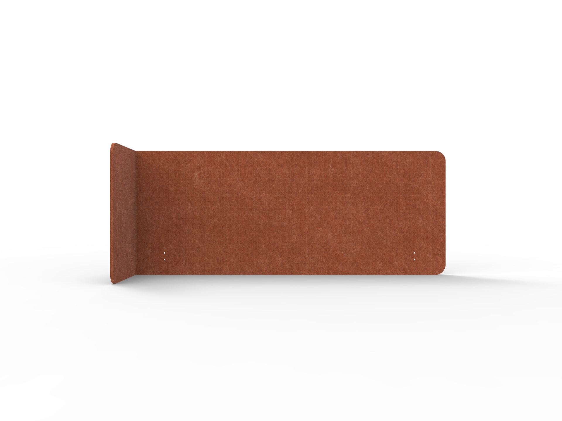 Rapidline Acouline Quarter Screen – Single End Wrap Left Return | Ember | 12mm Thick | 600mm High | Suits 1500mm Worktop