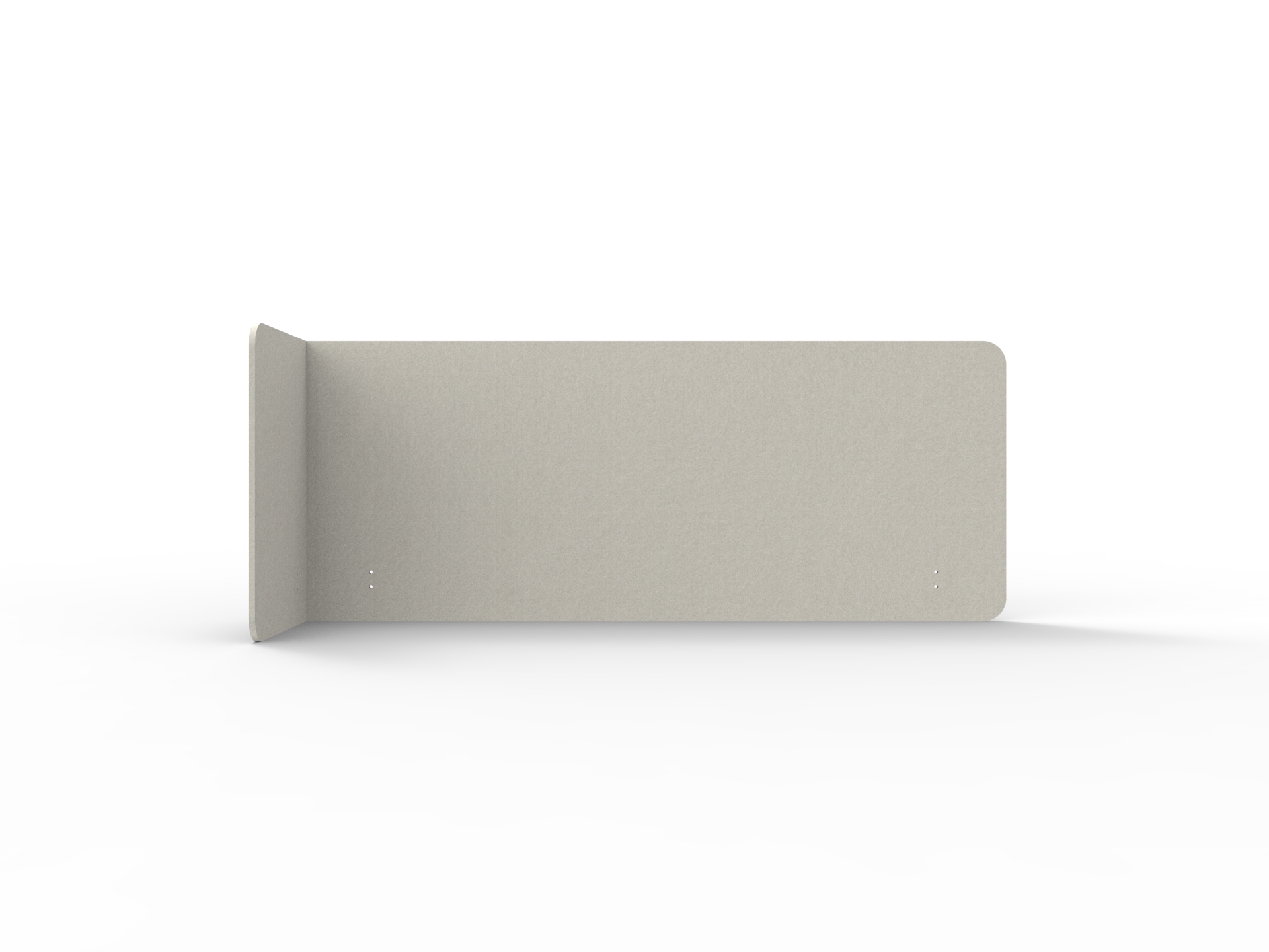 Acouline Quarter Screen – Single End Wrap Left Return | Frost | 24mm Thick | 600mm H | 1900mm Wide for 1500mm Worktop