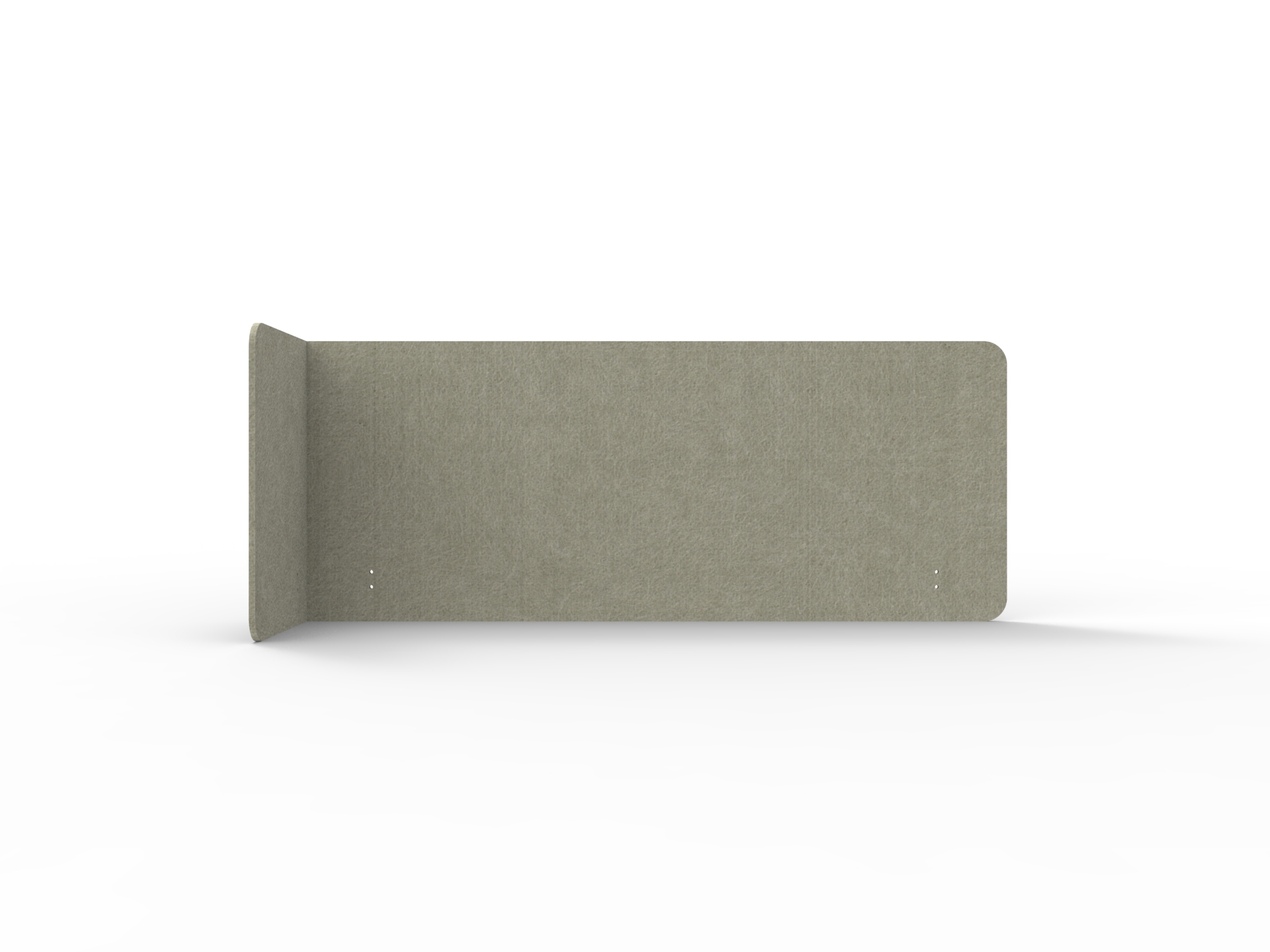 Rapidline Acouline Quarter Screen – Single End Wrap Left Return | Moss | 12mm Thick | 600mm High | Suits 1500mm Worktop