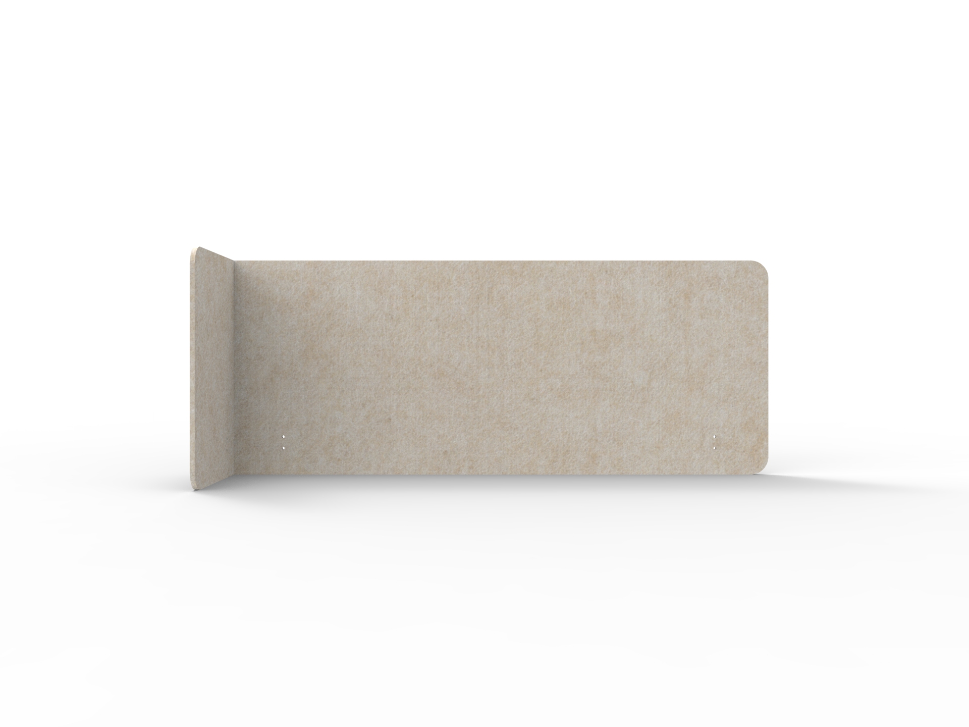 Rapidline Acouline Quarter Screen – Single End Wrap Left Return | Truffle | 12mm Thick | 600mm High | Suits 1500mm Worktop