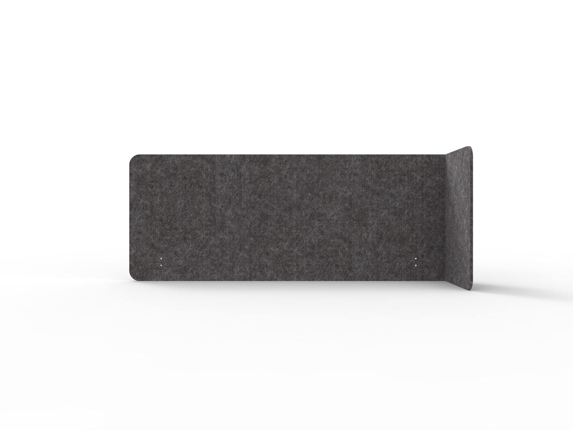Rapidline Acouline Quarter Screen – Single End Wrap, Right Return | 1900mm Wide (Suits 1500mm Worktop) | 600mm Height | 24mm Panel | Char