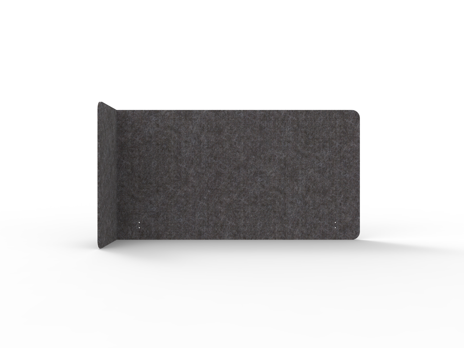 Rapidline Acouline Quarter Screen – Char | Single End Wrap, Left Return | 12mm Thick, 1900mm Wide (Fits 1500mm Worktop), 800mm High