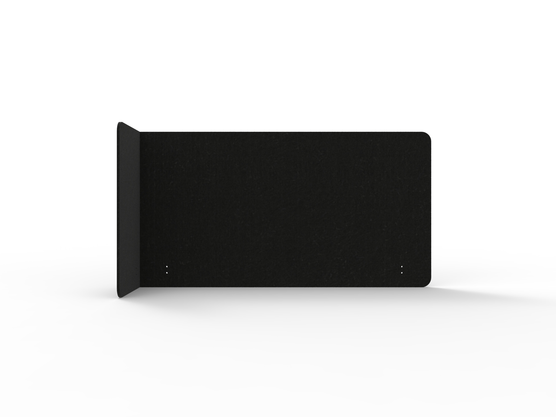 Rapidline Acouline Quarter Screen – Single End Wrap Left Return | Coal | 12mm | 800mm H | For 1500mm Worktops