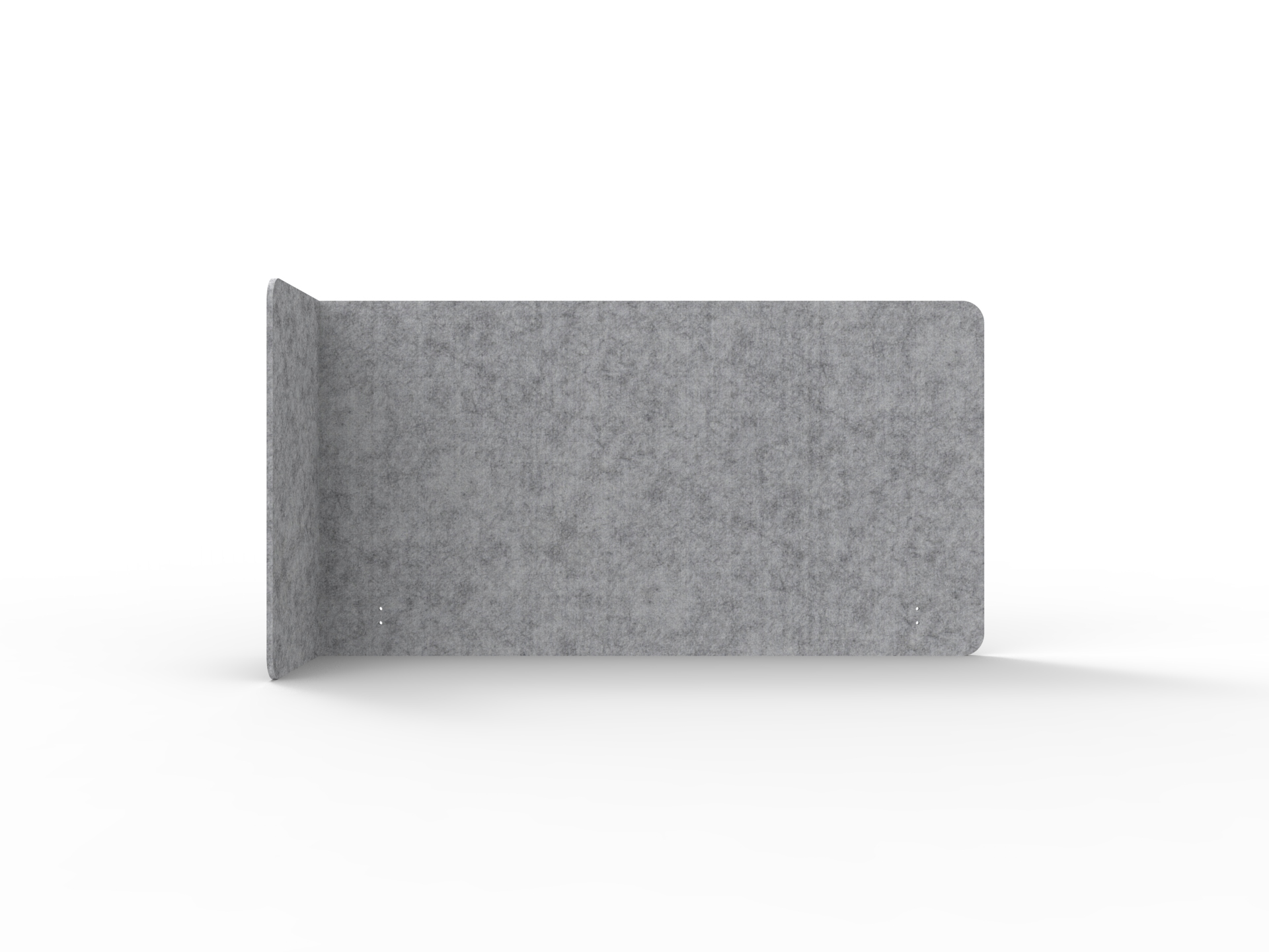 Acouline Quarter Screen – Single End Wrap, Left Return | Flint 030 | 24mm | 800mm H | Suits 1500mm Worktop