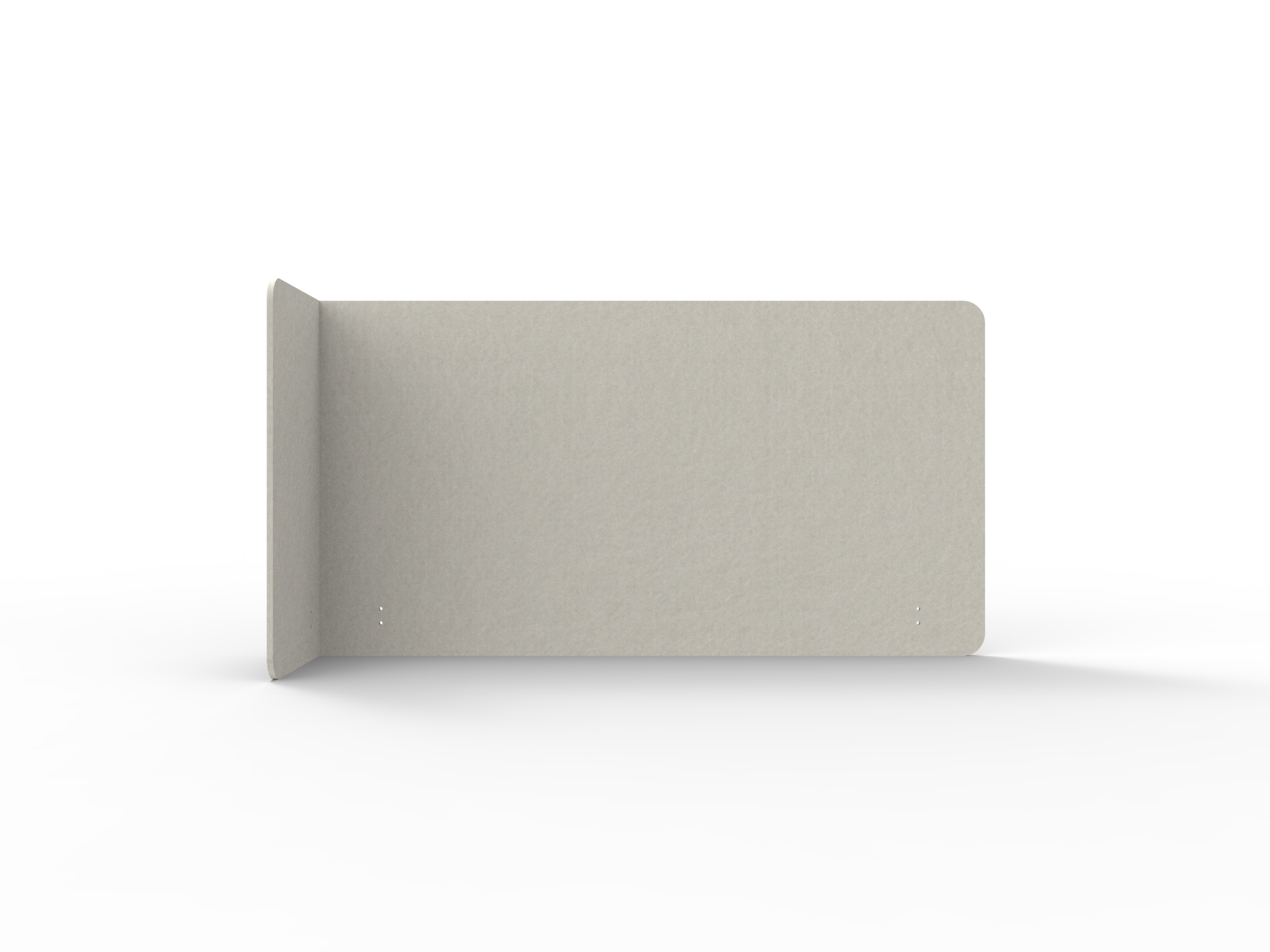 Rapidline Acouline Quarter Screen – Single End Wrap, Left Return | Frost 380 | 12mm Thick | 1900mm Wide x 800mm Tall | Suits 1500mm Worktops