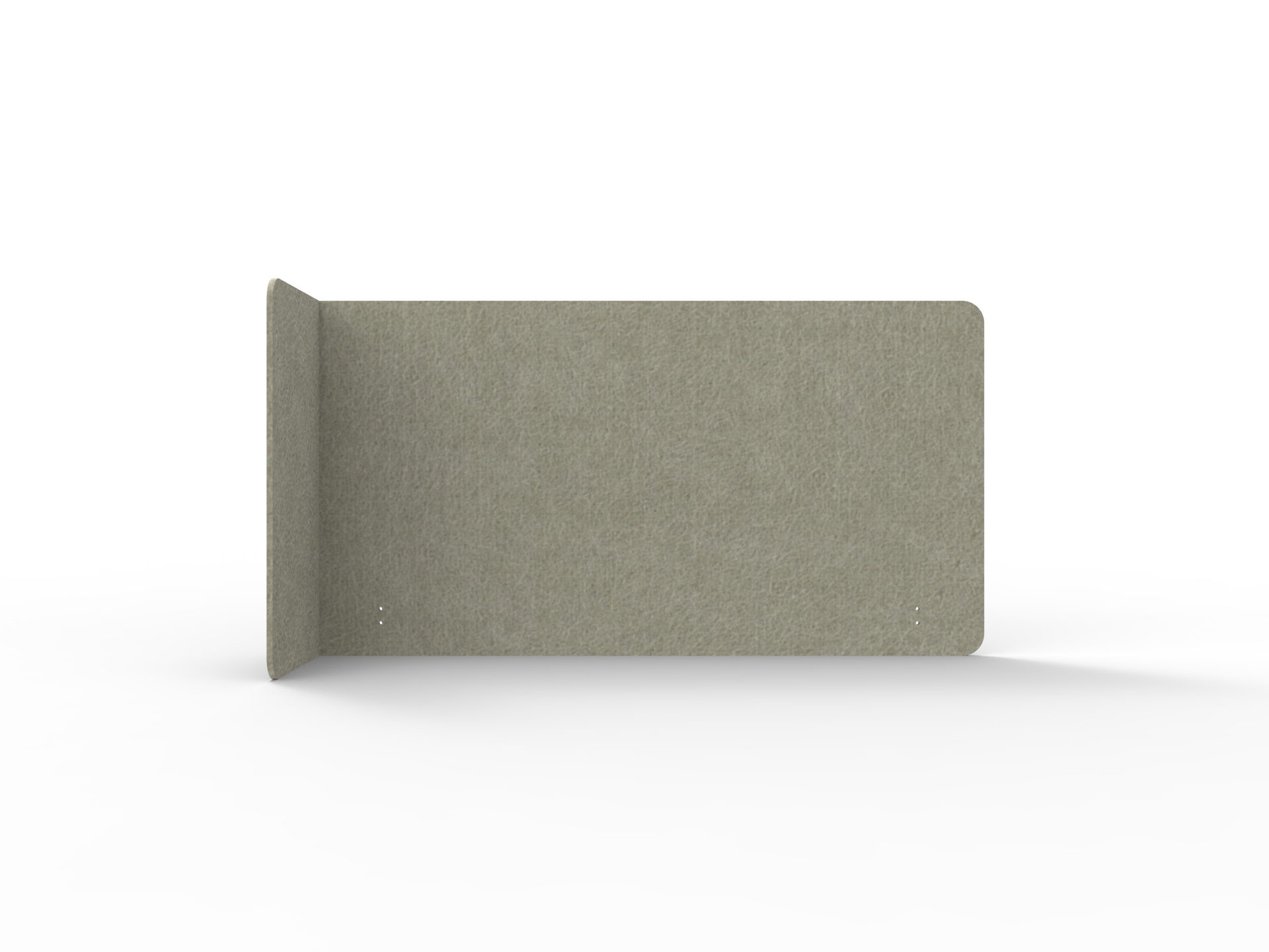 Rapidline Acouline Quarter Screen – Single End Wrap, Left Return | Moss | 24mm | 800mm H | Fits 1500mm Worktop