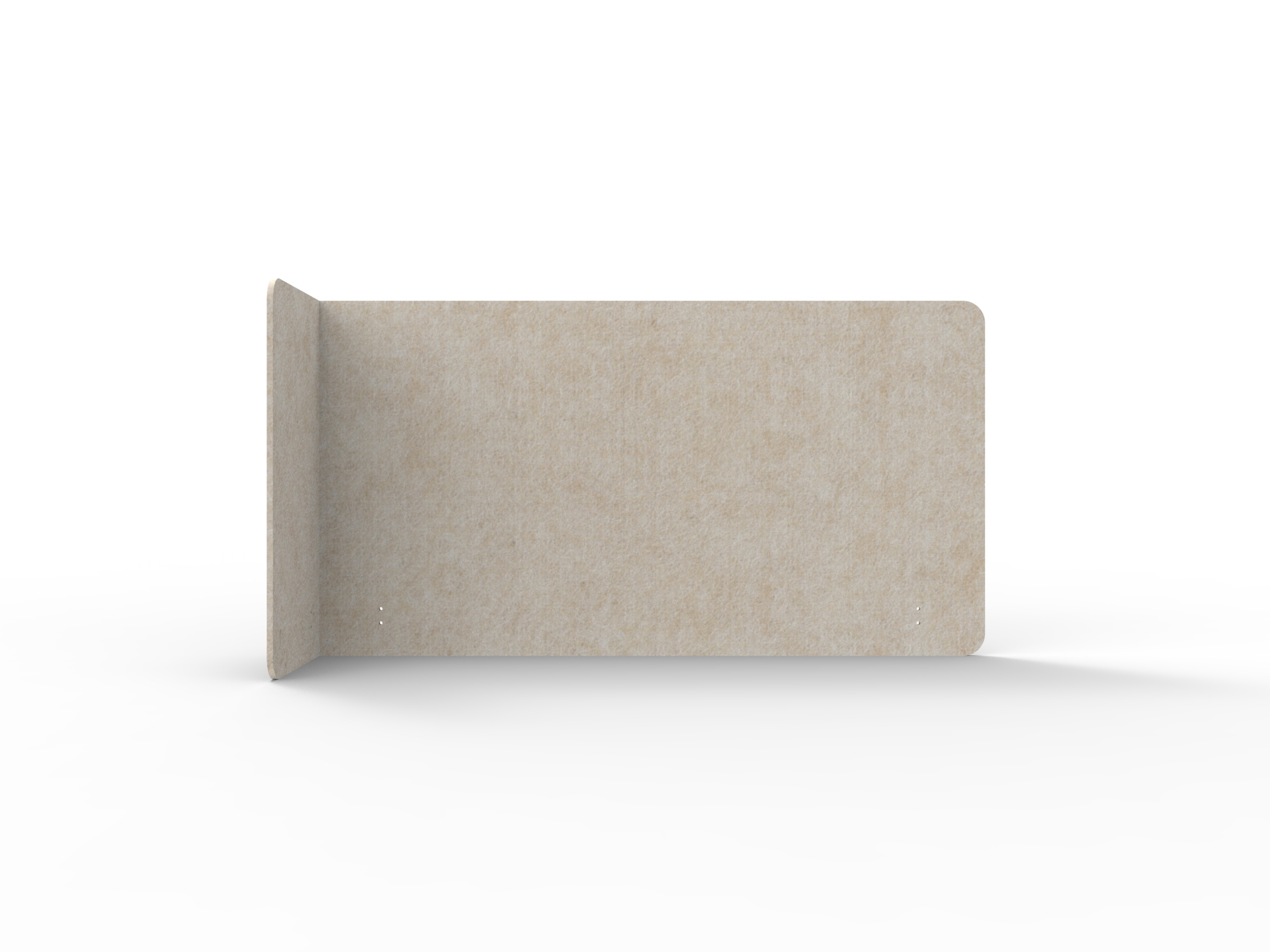 Rapidline Acouline Quarter Screen – Single End Wrap Left Return | Truffle | 12mm | 800mm H | For 1500mm Worktops