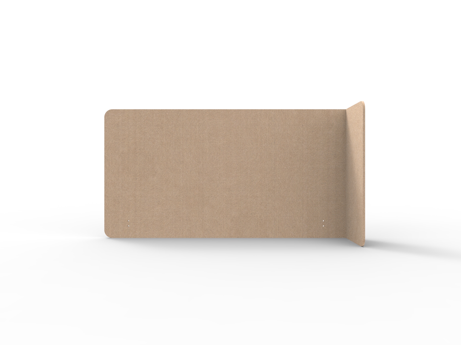 Rapidline Acouline Quarter Screen – Single End Wrap, Right Return | Clay 370 | 24mm Thick × 800mm H × 1900mm W (Suits 1500mm Worktop)