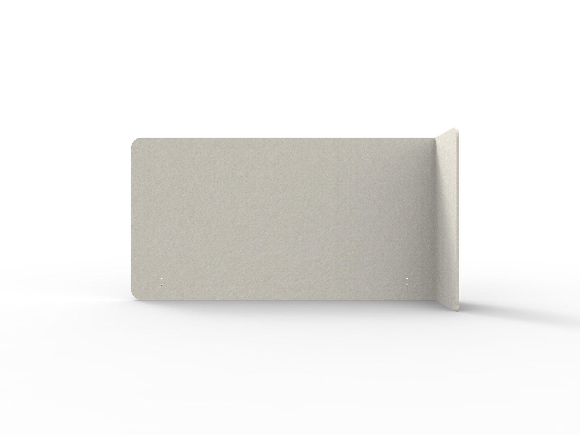 Rapidline Acouline Quarter Screen – Single End Wrap, Right Return | Frost 380 | 24mm Thick × 800mm H × 1900mm W (Suits 1500mm Worktop)