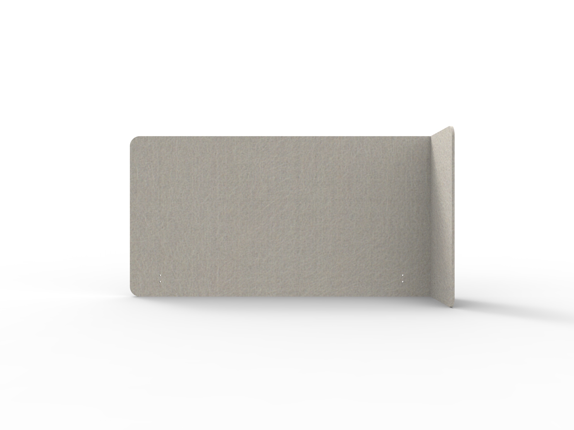Rapidline Acouline Quarter Screen, Single End Wrap Right Return | Mist 500 | 24mm T × 800mm H × 1900mm W (1500mm Worktop)