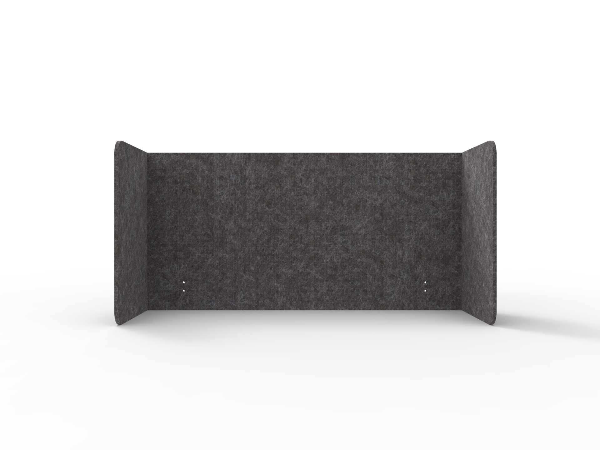 Rapidline Acouline Quarter Screen, Double End Wrap | Char 040 | 24mm T × 600mm H × 2000mm W (1200mm Worktop)
