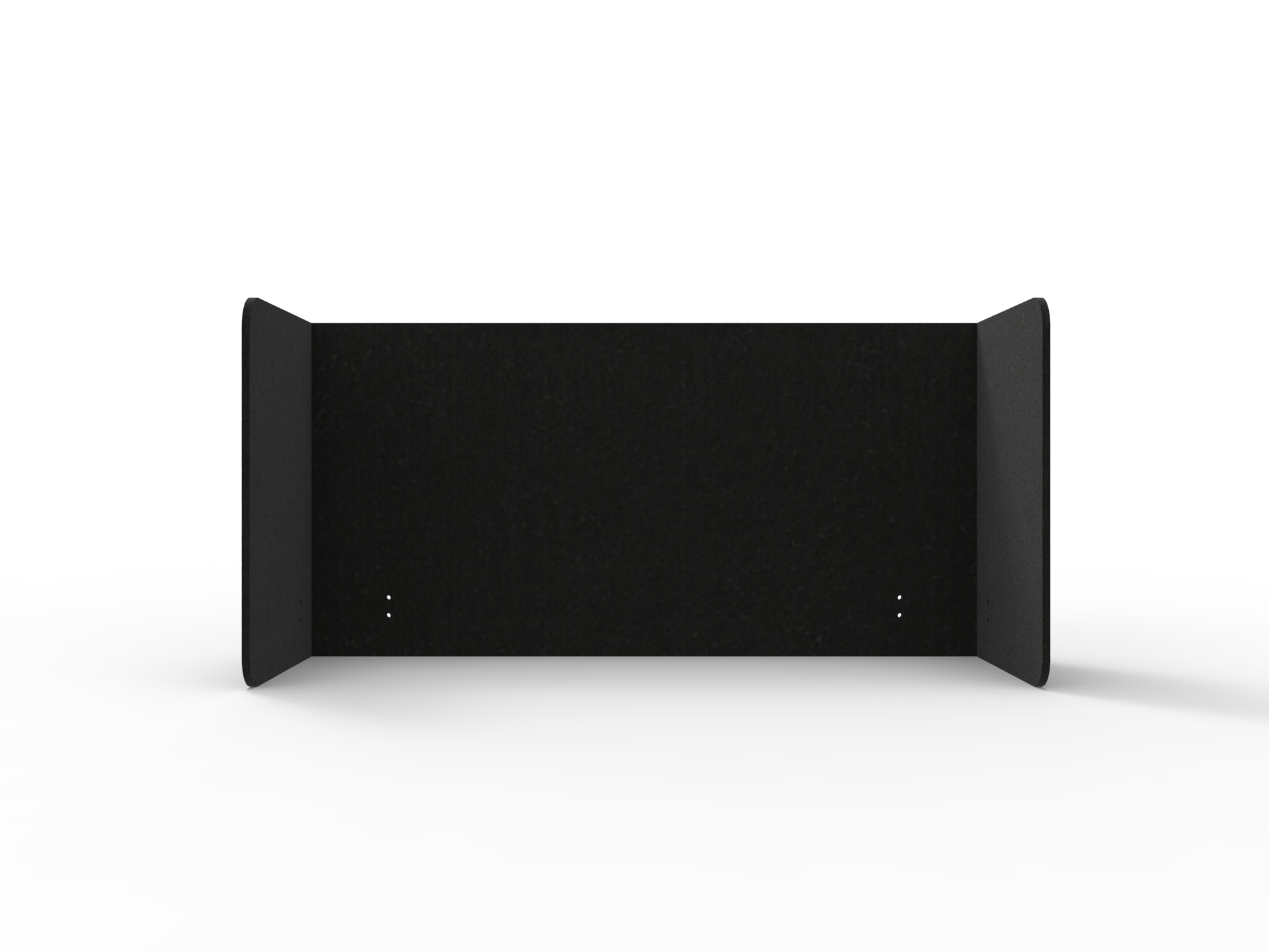 Acouline Double End Wrap Screen – Coal | 24mm Thick | 600mm High | Fits 1200mm Desk