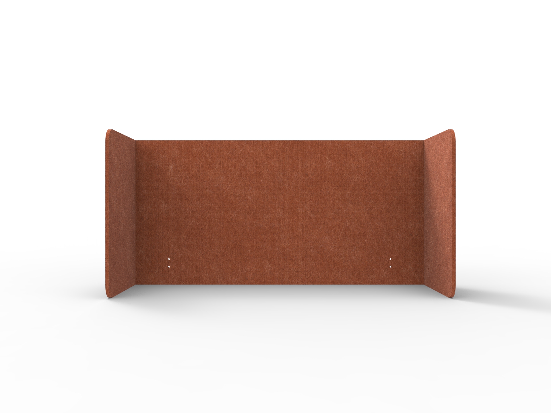 Acouline Double End Wrap Screen – Ember | 24mm Thick | 600mm High | Fits 1200mm Desk