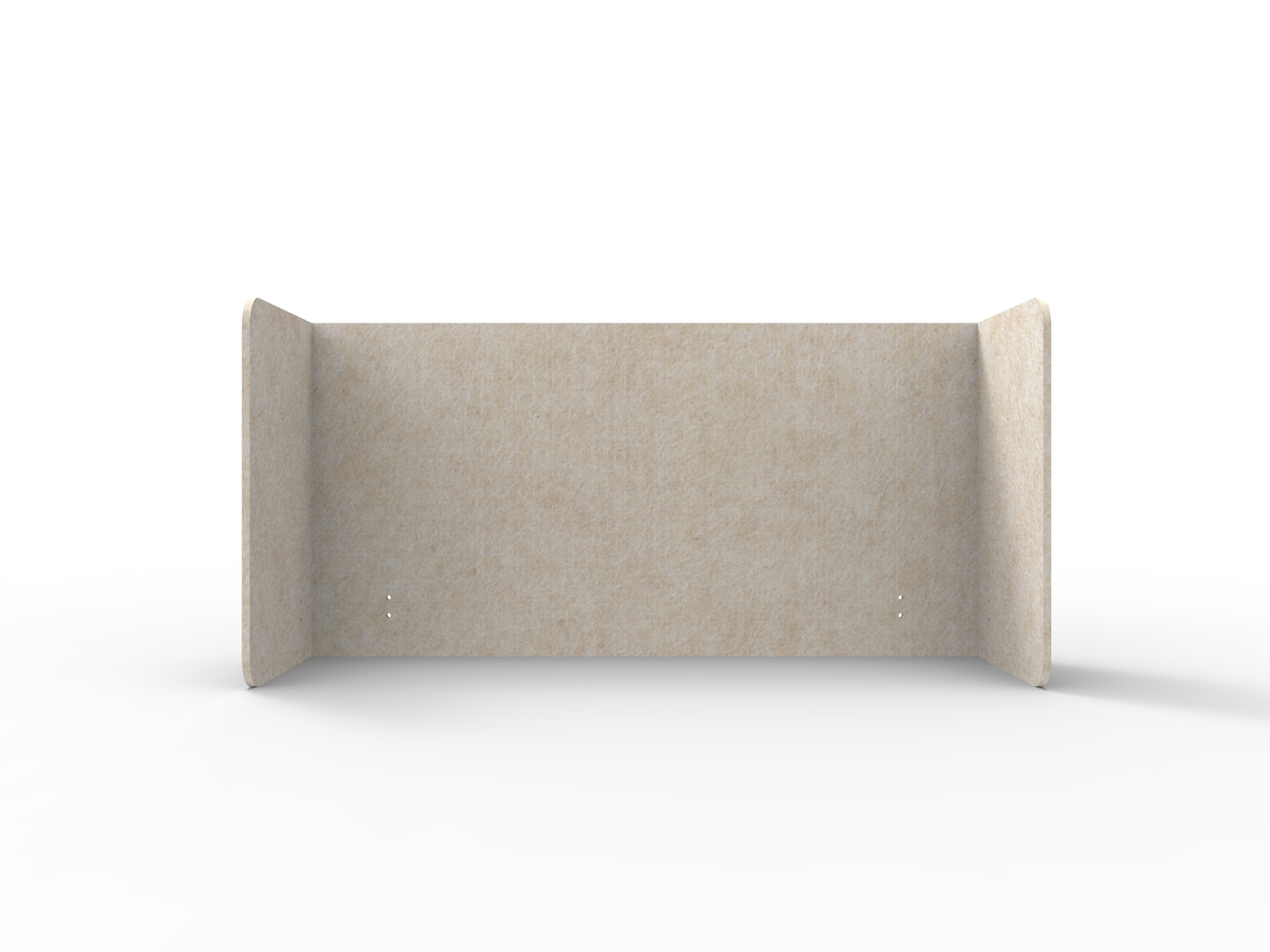 Acouline Double End Wrap Screen – Truffle | 24mm Thick | 600mm High | Fits 1200mm Desk