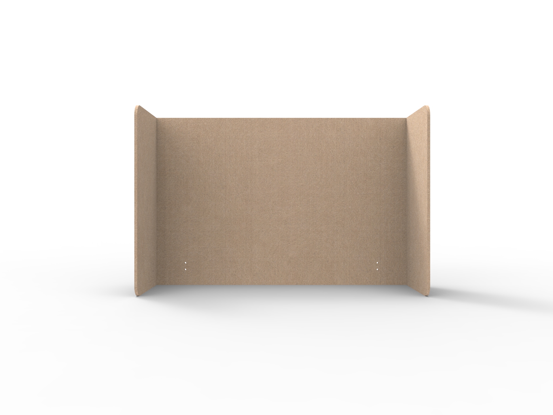 Acouline Double End Wrap Quarter Screen – Clay | 12mm | 800mm Height | Suits 1200mm Desktop