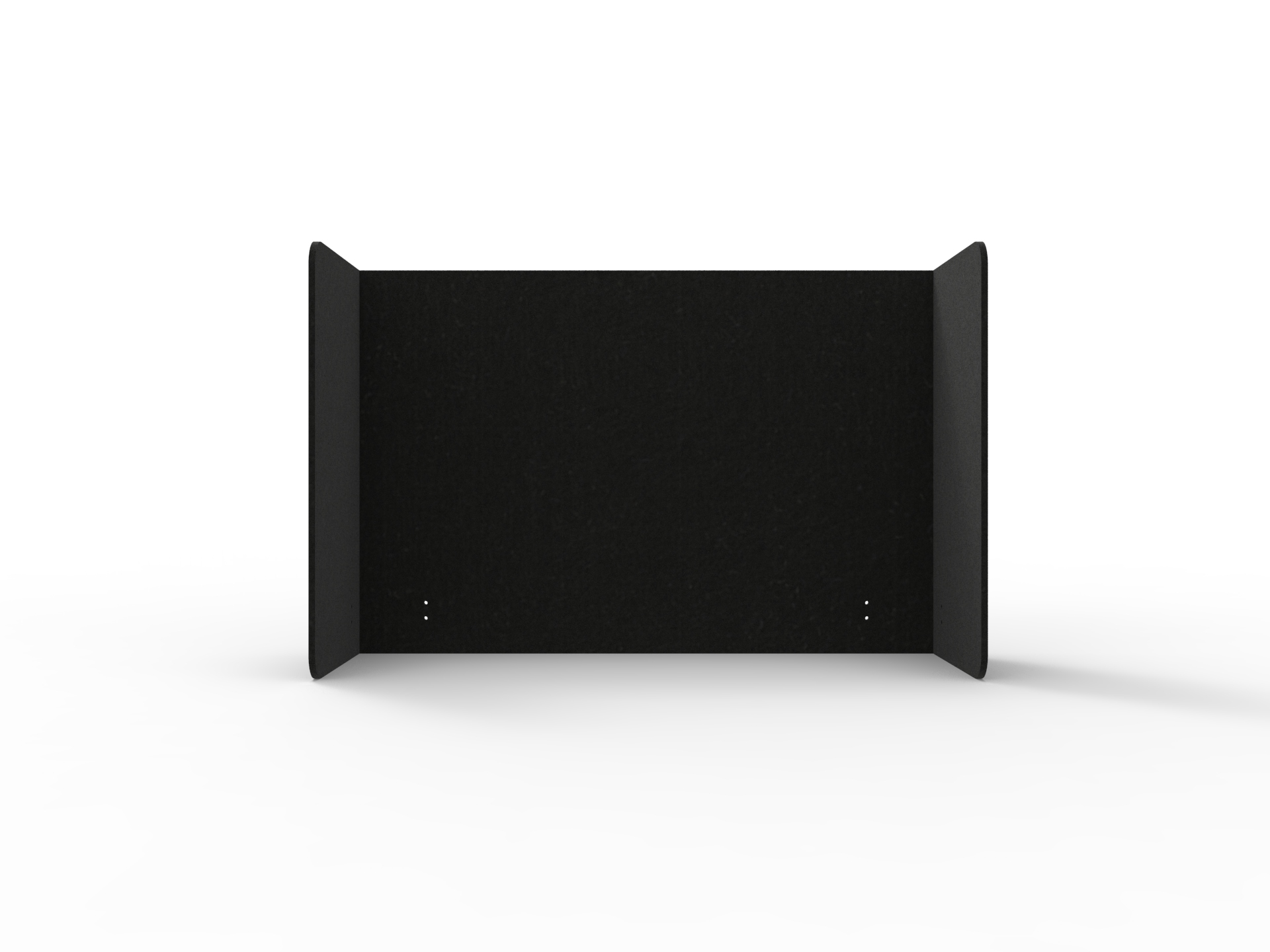 Rapidline Acouline Quarter Screen – Double End Wrap | 800mm H × 2000mm W | 12mm Acoustic Panel | Coal
