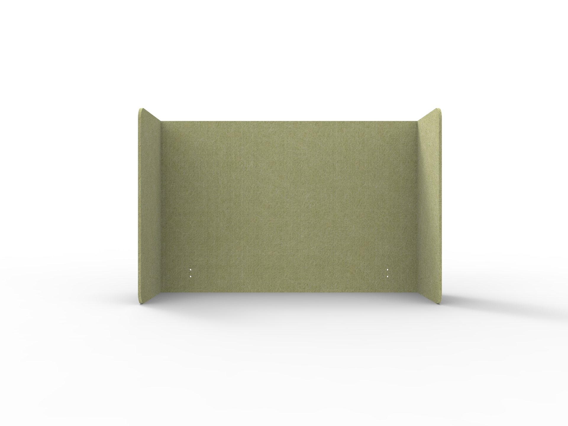 Acouline Double End Wrap Quarter Screen – Fern | 12mm | 1200mm Worktop | 800mm Height
