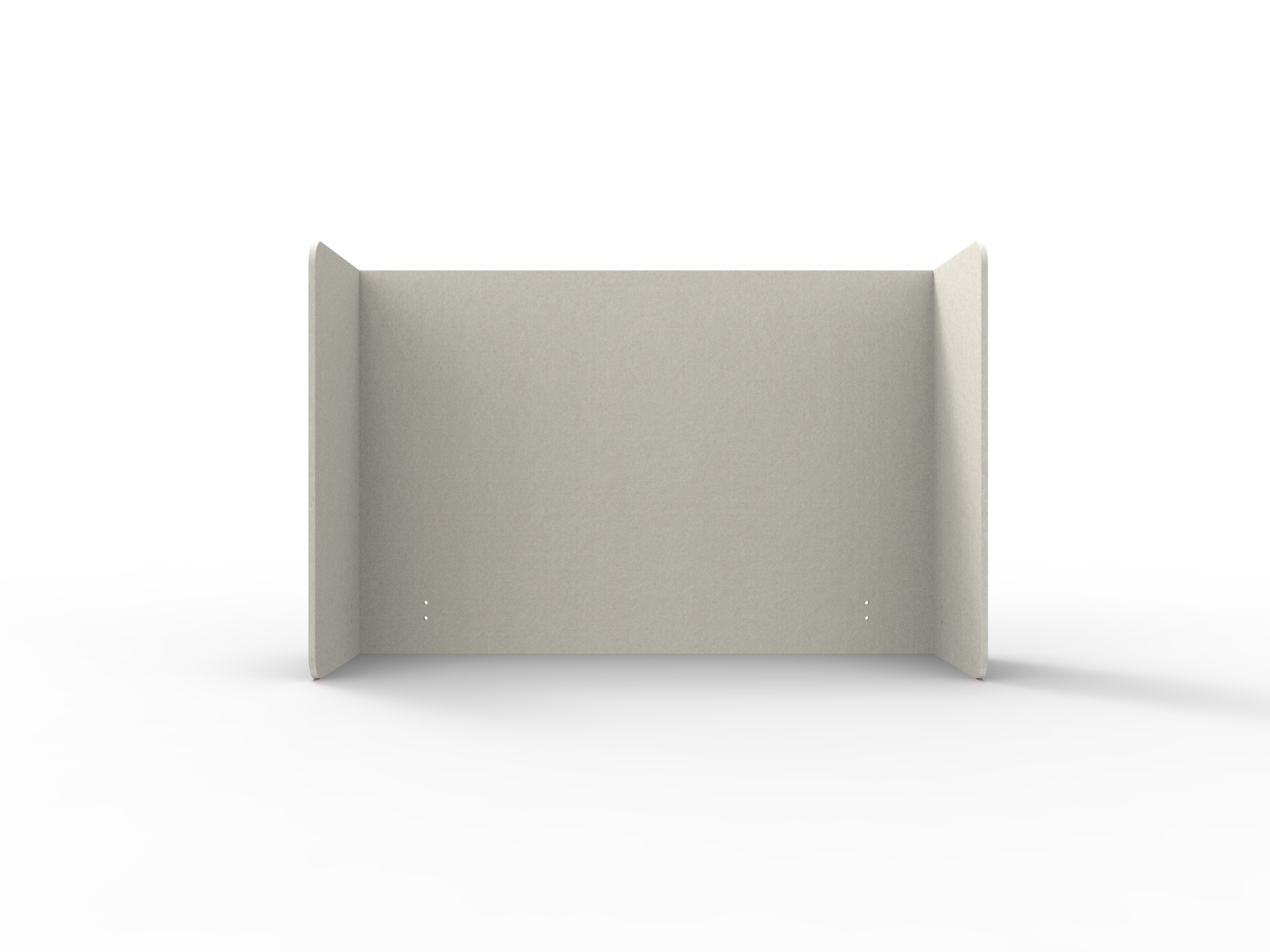 Acouline Double End Wrap Quarter Screen – Frost | 12mm | 800mm Height | Suits 1200mm Desktop