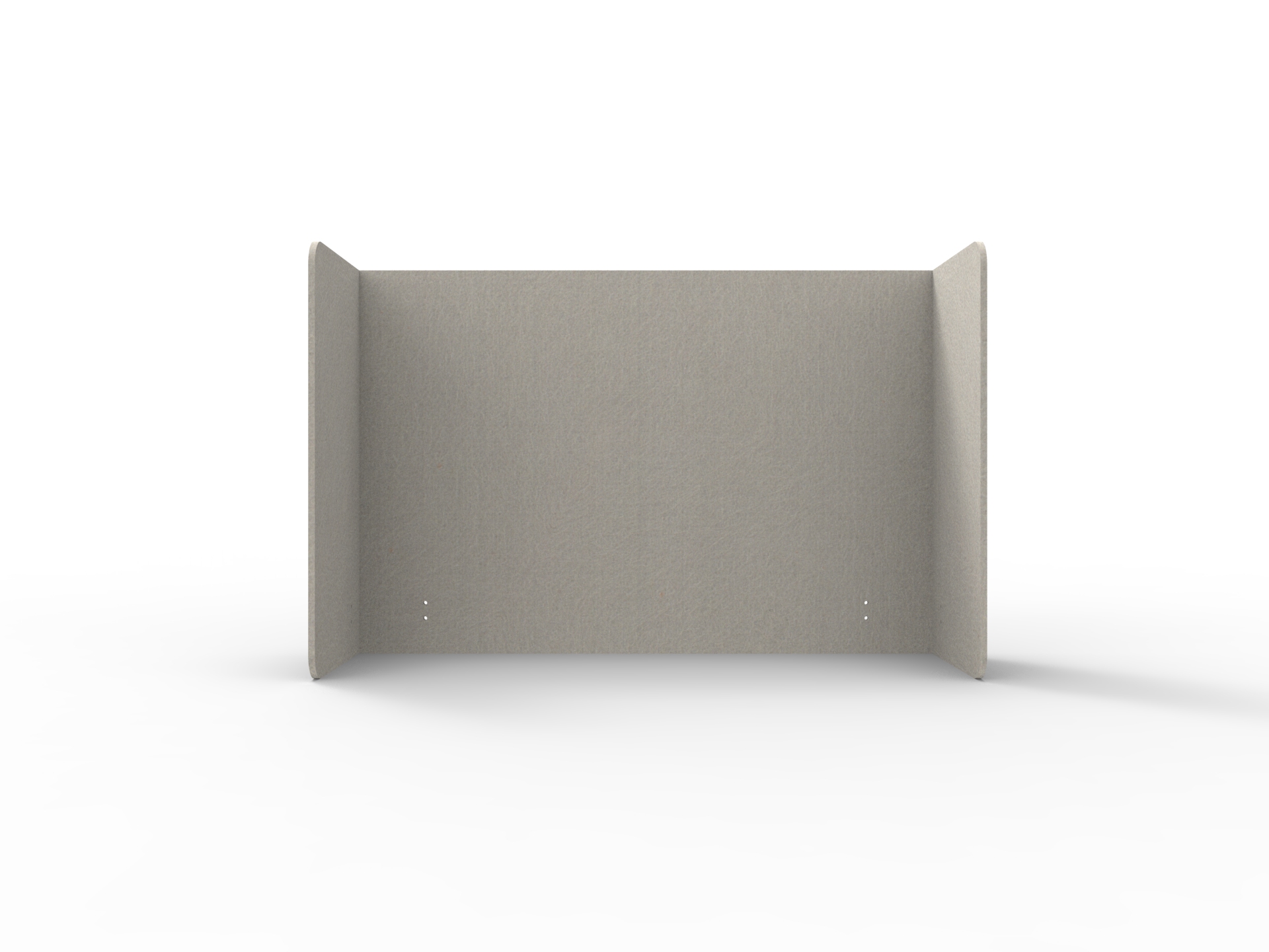 Acouline Double End Wrap Quarter Screen – Mist | 12mm | 1200mm Worktop | 800mm Height