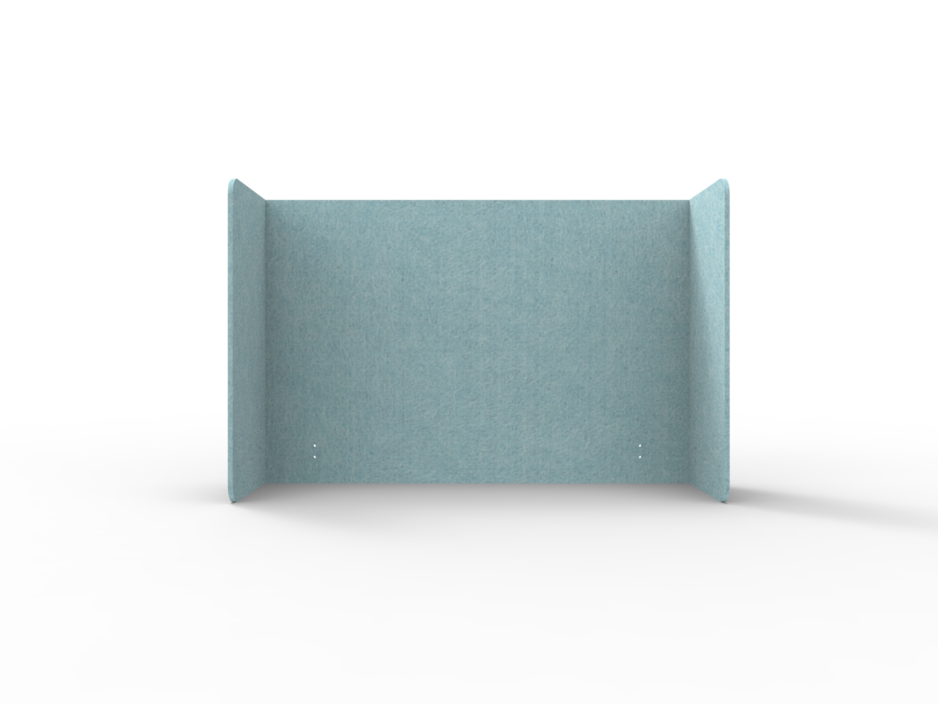 Acouline Double End Wrap Quarter Screen – Stream | 12mm | 800mm Height | Suits 1200mm Desktop