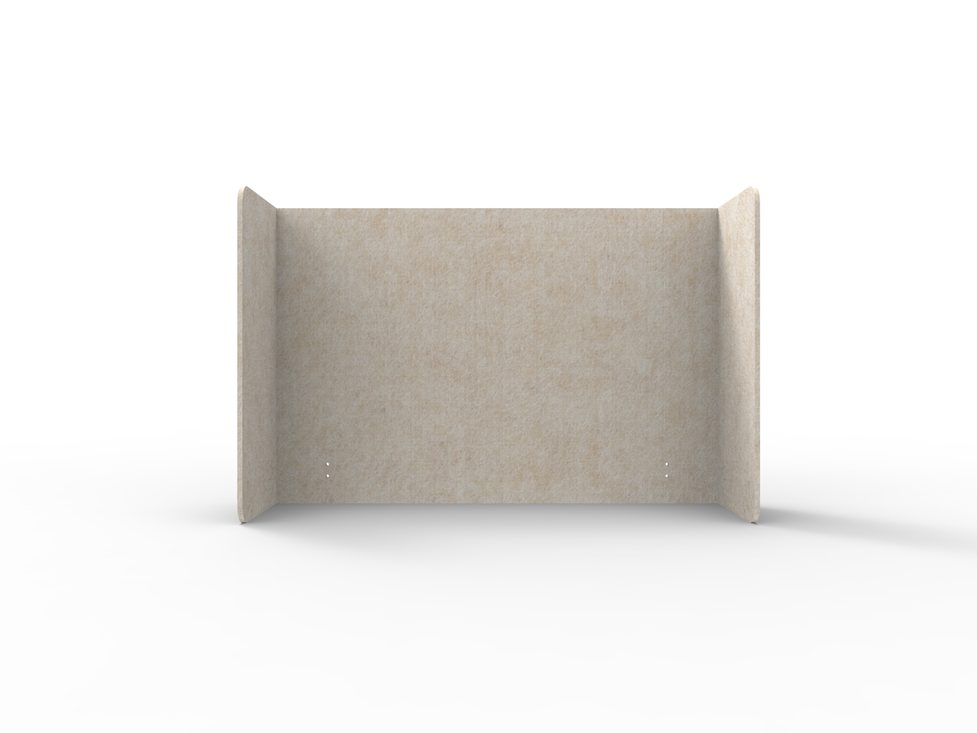 Rapidline Acouline Quarter Screen – Double End Wrap | 800mm H × 2000mm W | 12mm Acoustic Panel | Truffle