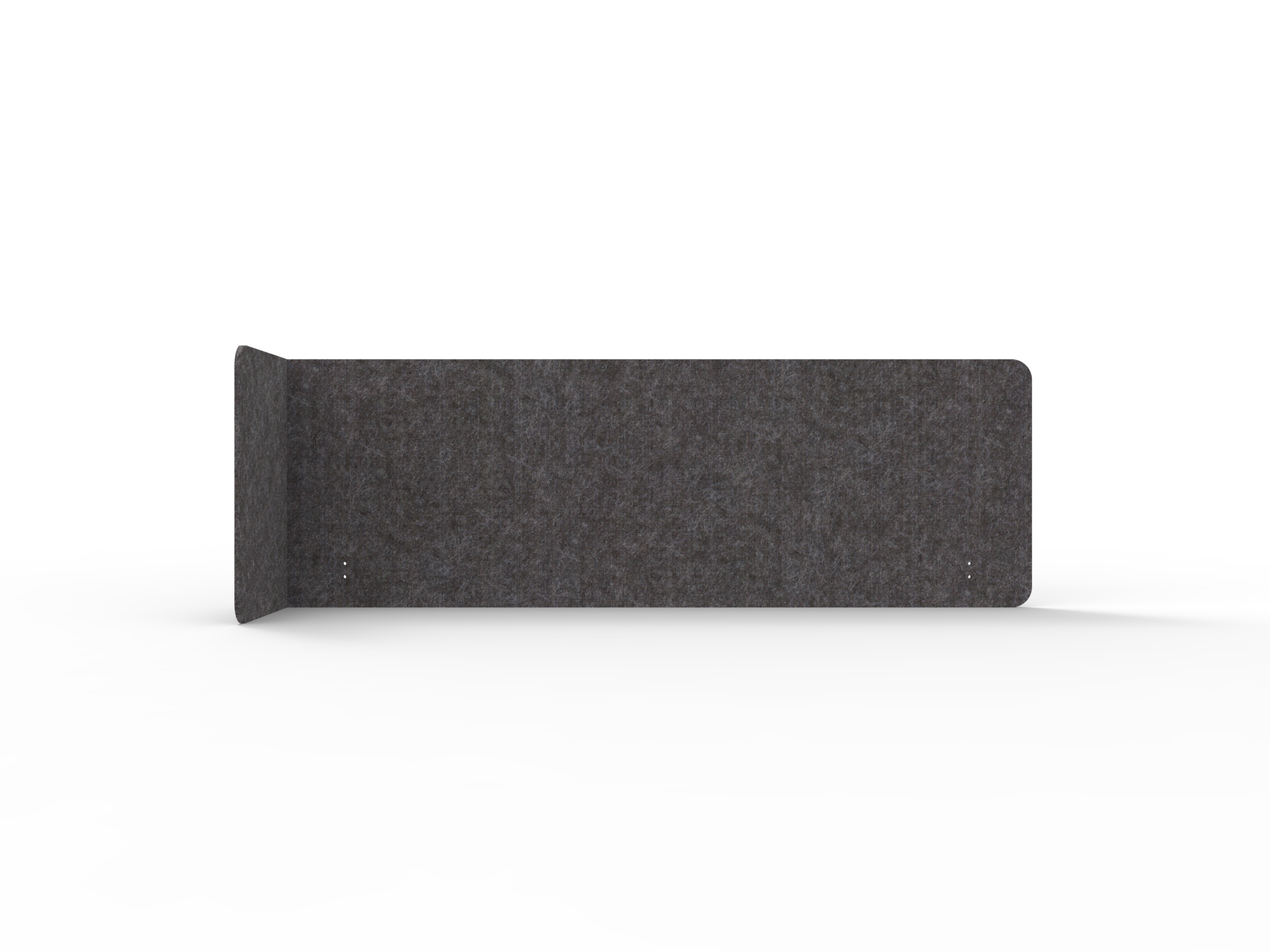 Acouline Single End Wrap Quarter Screen – Left Return | Char | 1800mm Worktop | 600mm H | 24mm