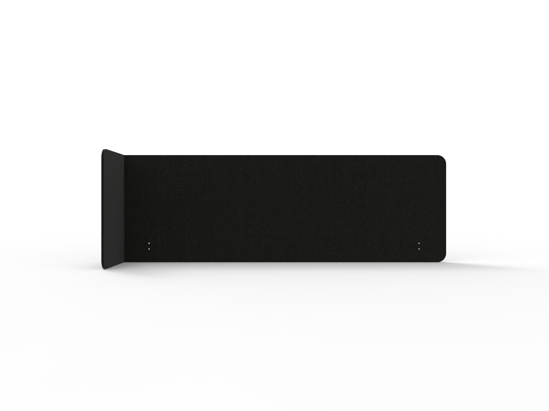 Rapidline Acouline Quarter Screen – Single End Wrap Left Return | Coal | 24mm Thick | 600mm H × 2200mm W (Suits 1800mm Worktop)