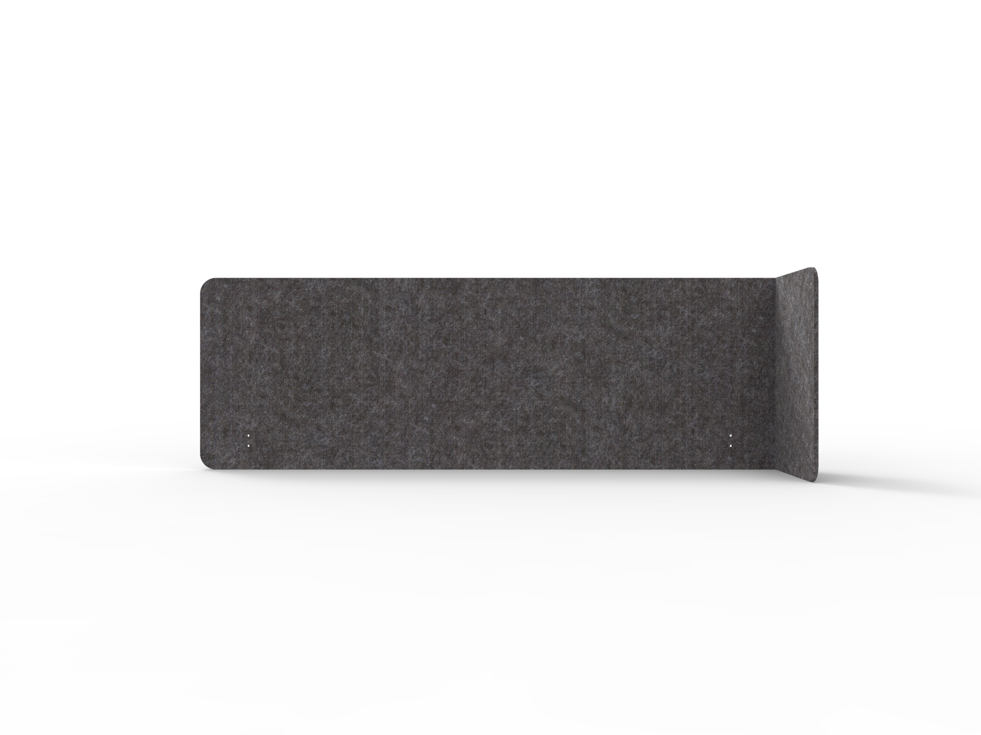 Rapidline Acouline Quarter Screen – Single End Wrap, Right Return | 2200mm Wide for 1800mm Worktop | 600mm Height | 12mm | Char