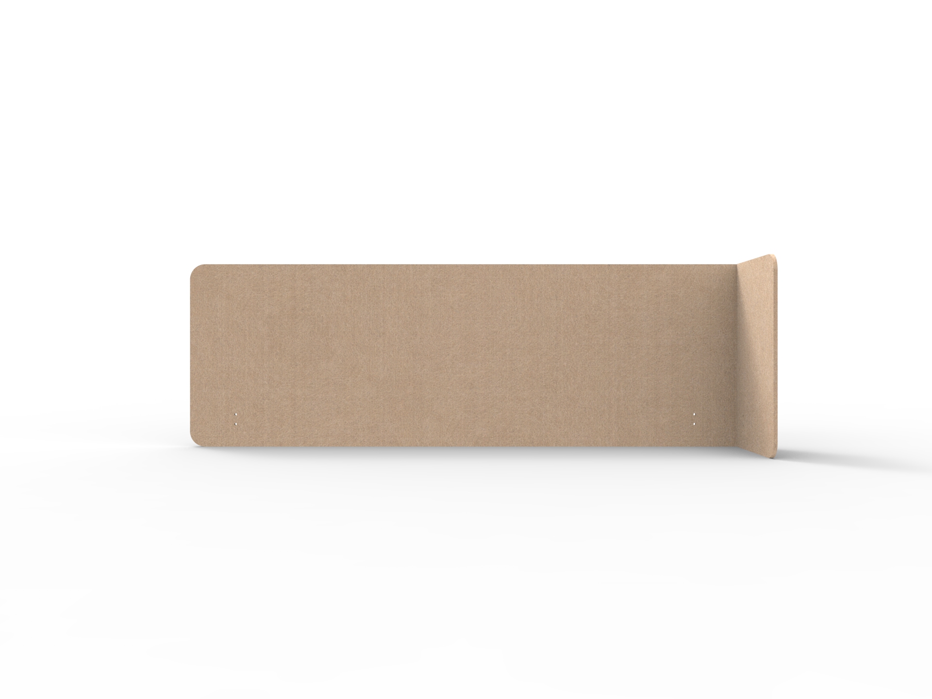 Rapidline Acouline Quarter Screen – Single End Wrap, Right Return | Clay 370 | 24mm Thick | 600mm High | Fits 1800mm Worktop