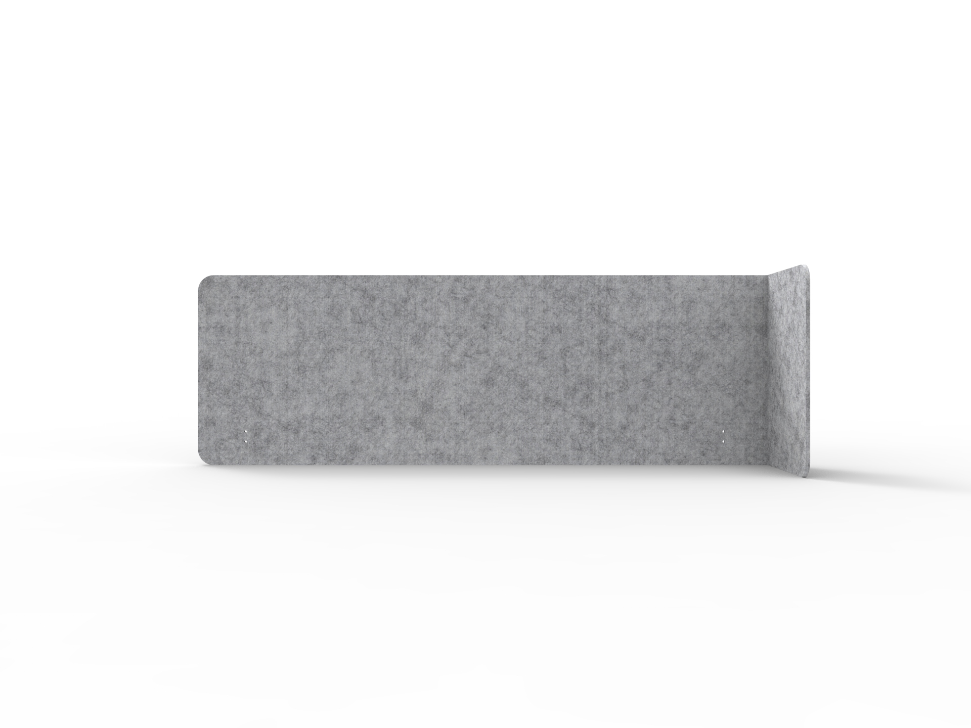 Rapidline Acouline Quarter Screen – Single End Wrap, Right Return | 2200mm Wide for 1800mm Worktop | 600mm Height | 12mm | Flint